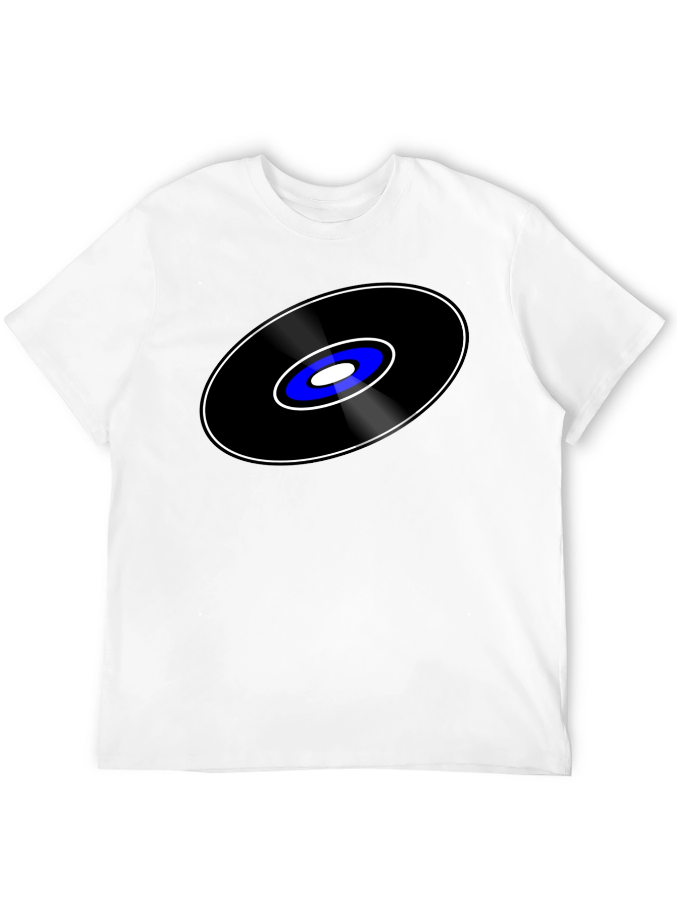 Black Retro Vinyl Record Graphic Tee - Cool Music Lover Shirt view 12