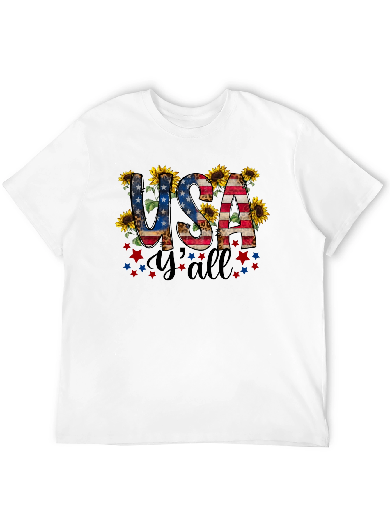 Black USA Y'all Patriotic T-Shirt view 12