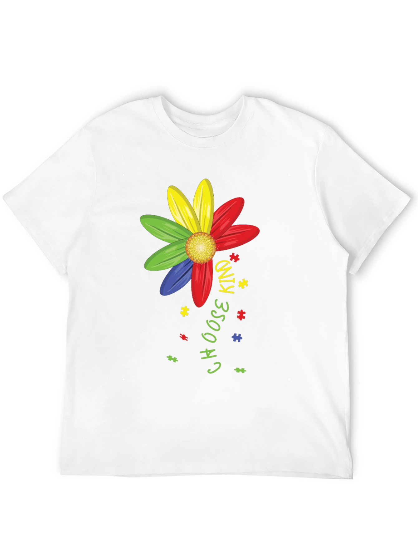 Black Choose Kind Autism Awareness T-Shirt view 12