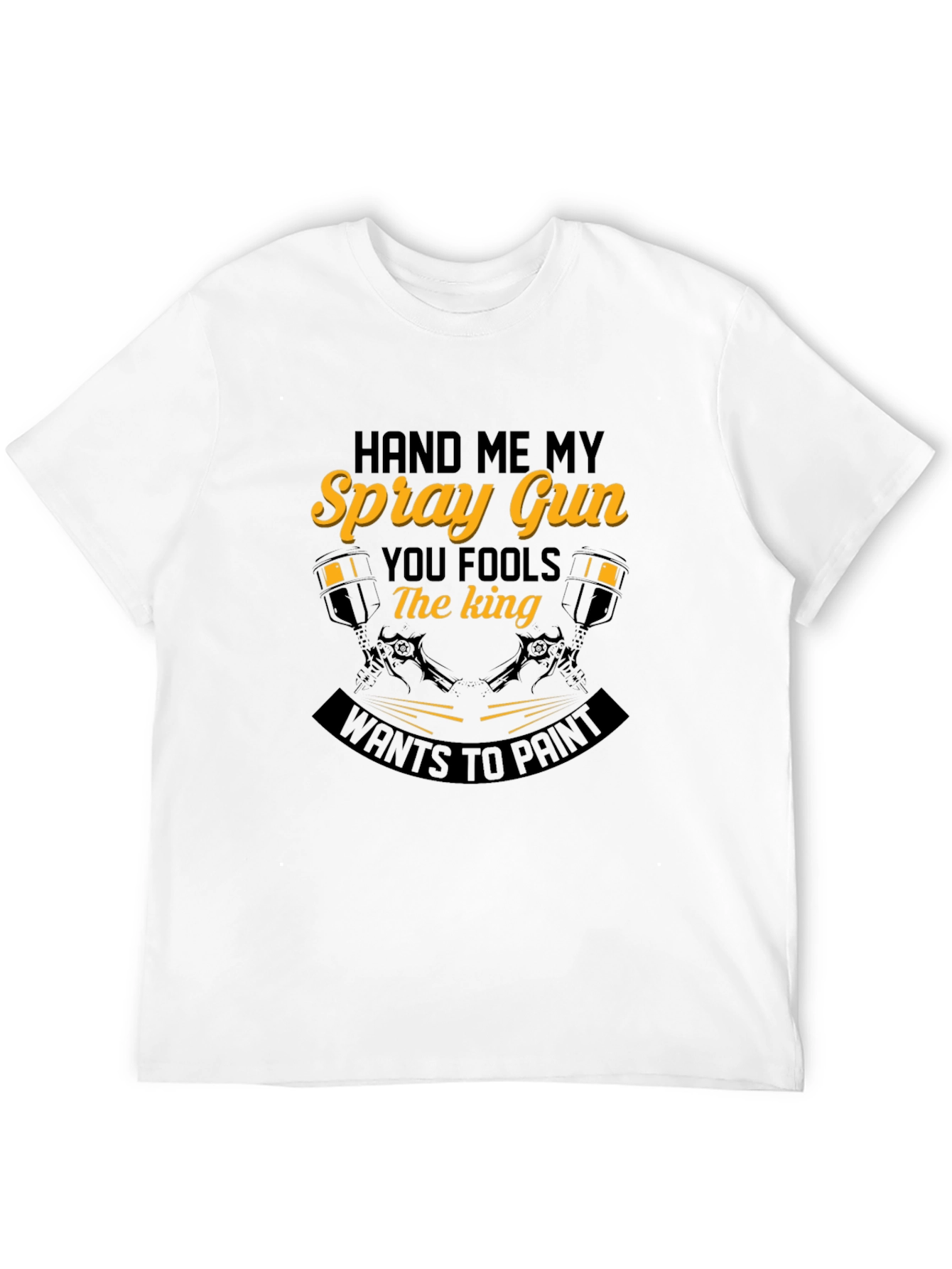 Black Spray Gun King T-Shirt - Painter's Humor Tee view 12