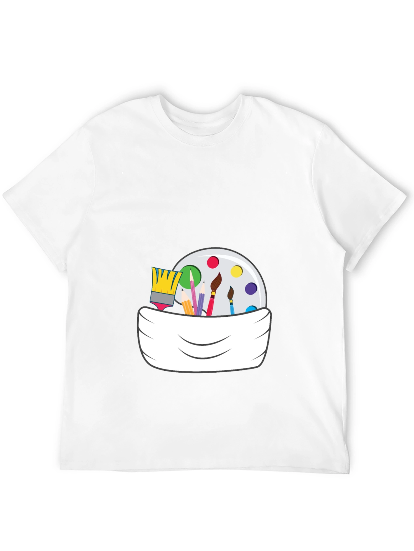 Painter's Palette Graphic Tee - Artsy Black T-Shirt - 12