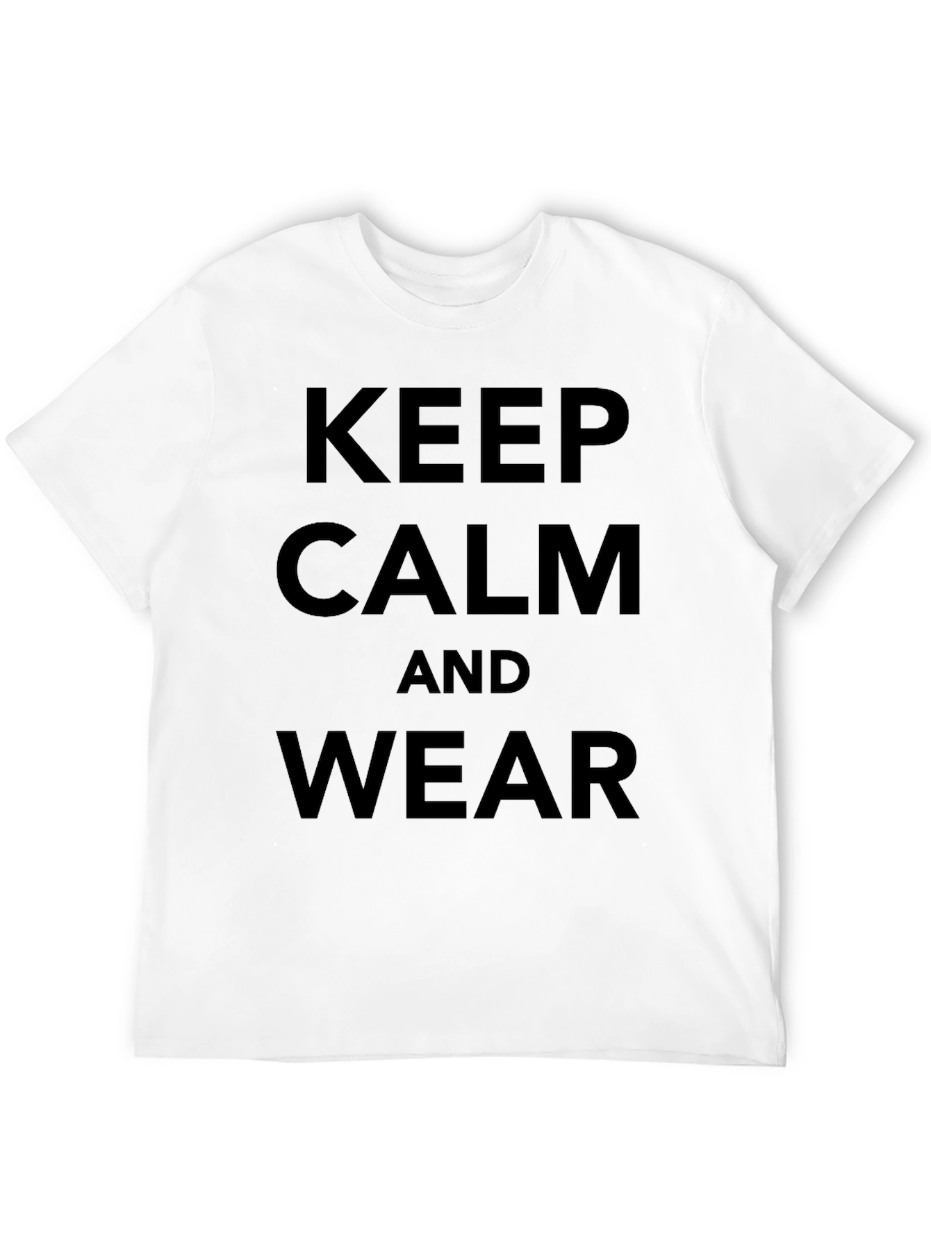 Black Keep Calm and Wear Graphic Tee - Black view 12