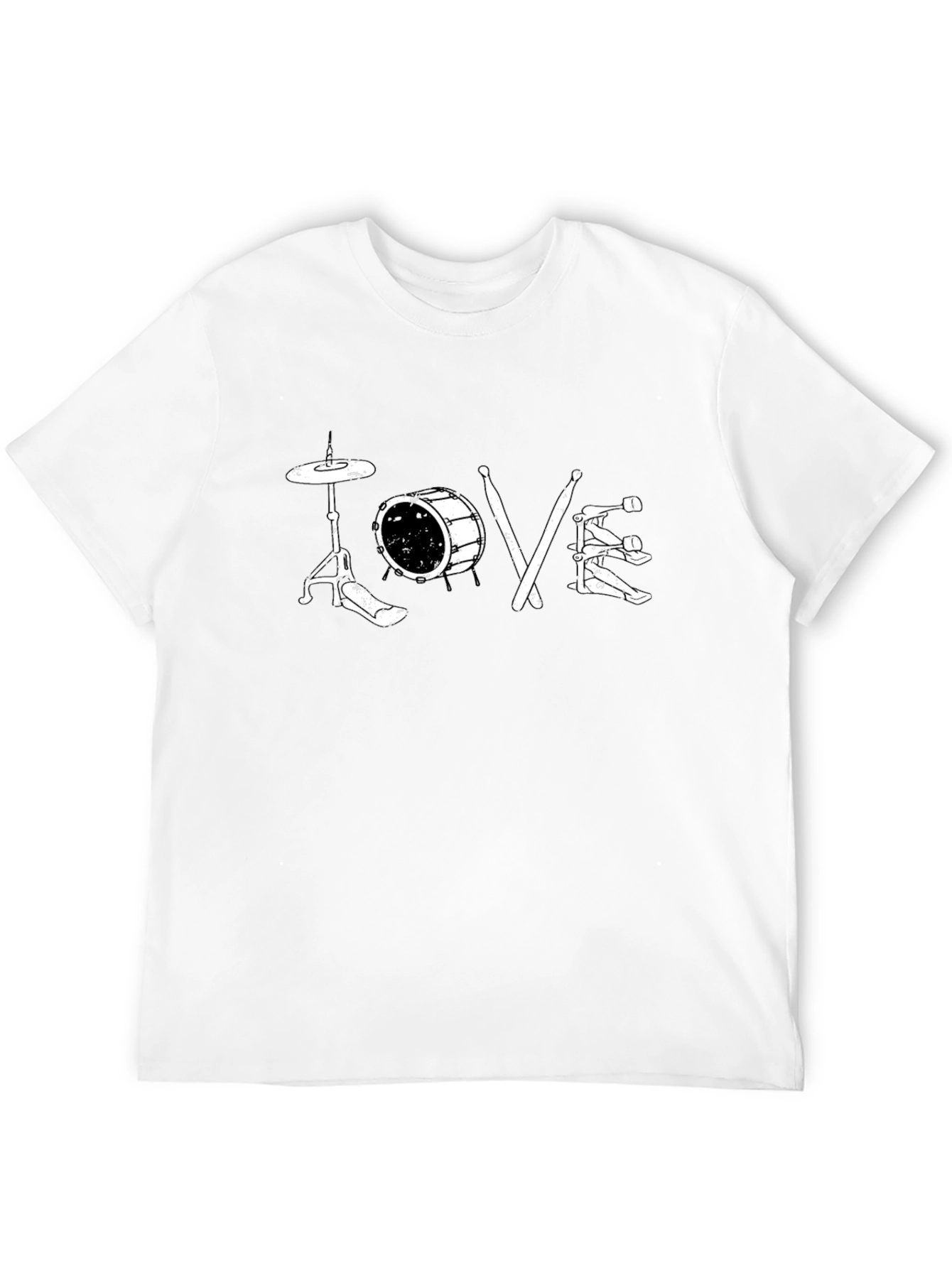 Black Drummer LOVE Graphic T-Shirt view 12