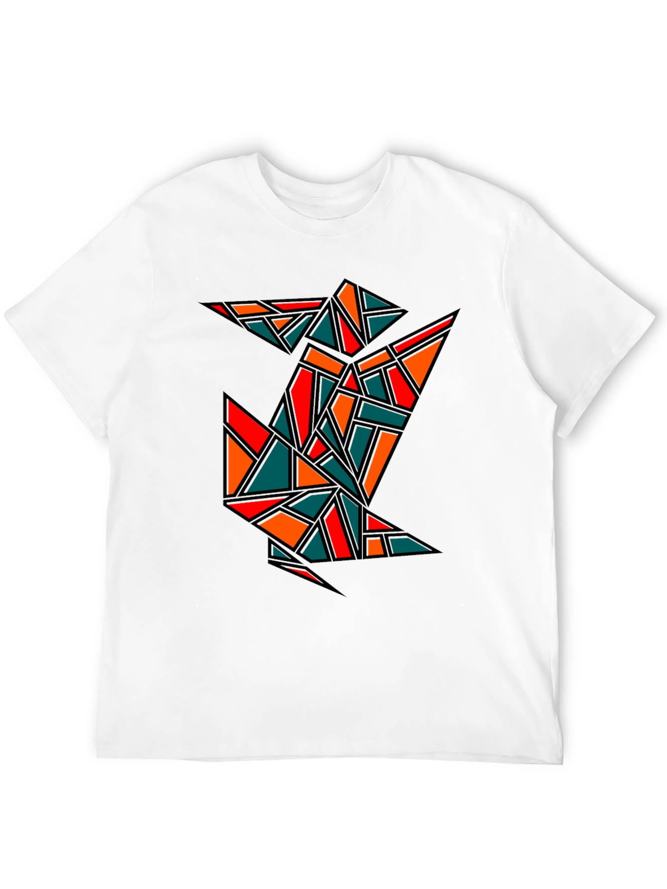 Black Geometric Crane Black T-Shirt view 12