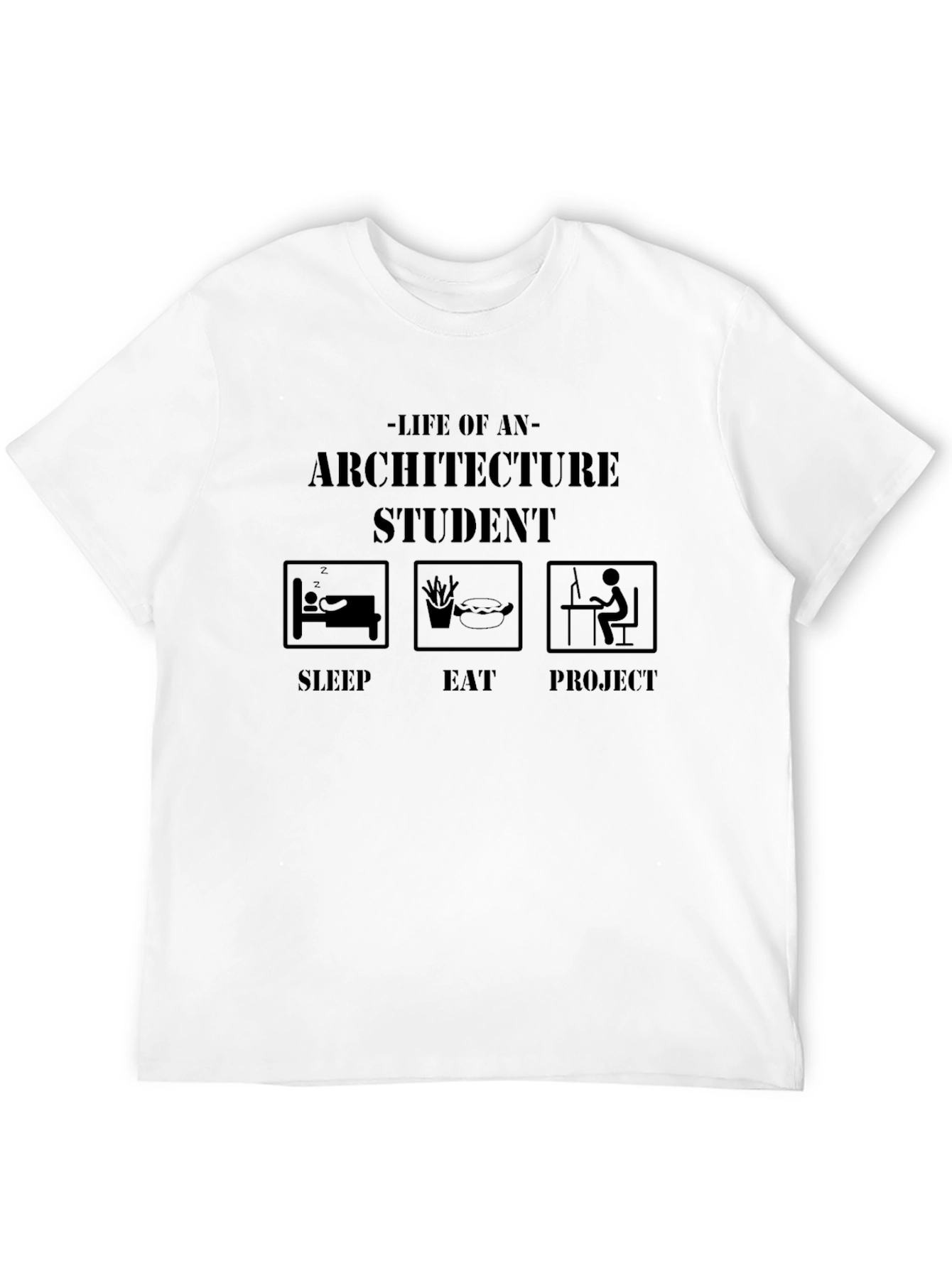 Black Architecture Student Life Funny T-Shirt view 12