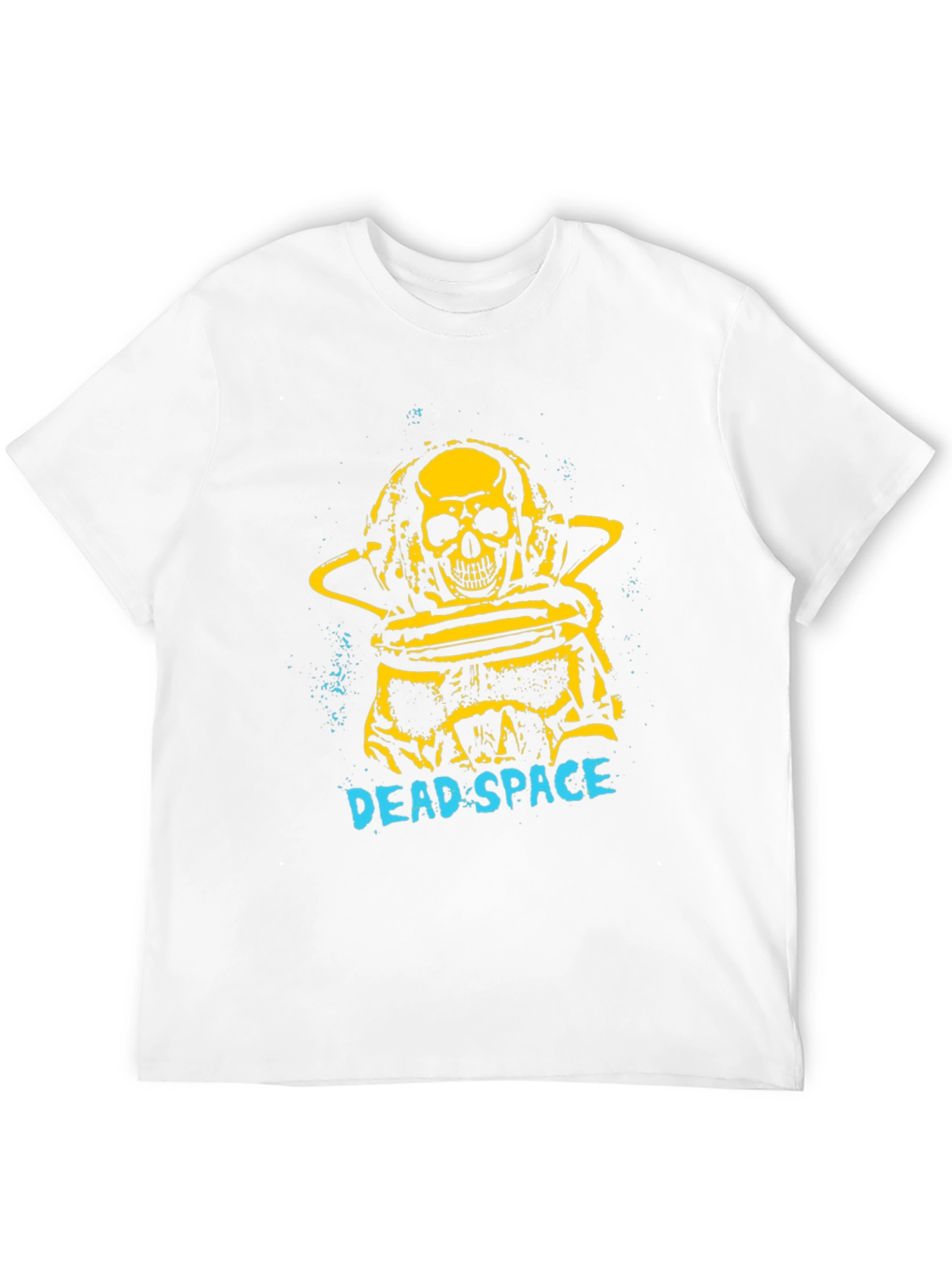 Black Dead Space Graphic T-Shirt - Sci-Fi Skull Design view 12