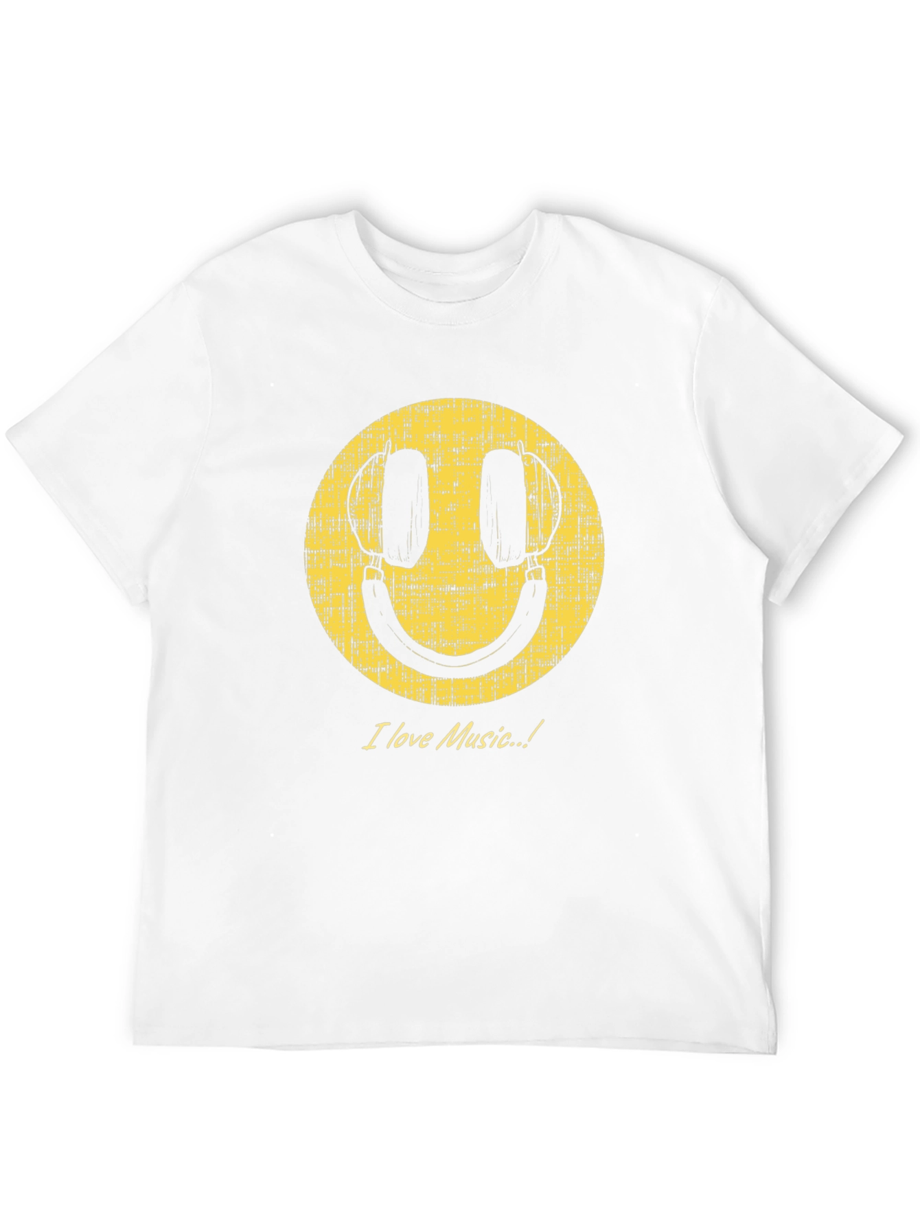 Black I Love Music Smiley Face Graphic Tee view 12