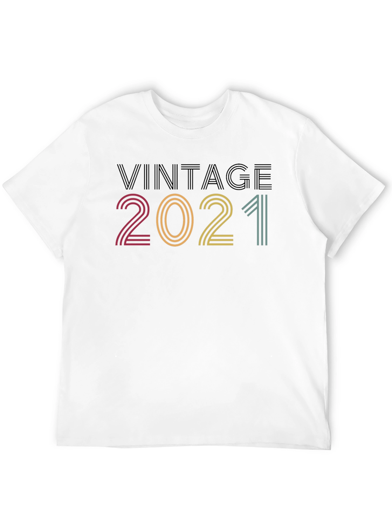 Black Vintage 2021 Graphic Tee - Retro Style view 12