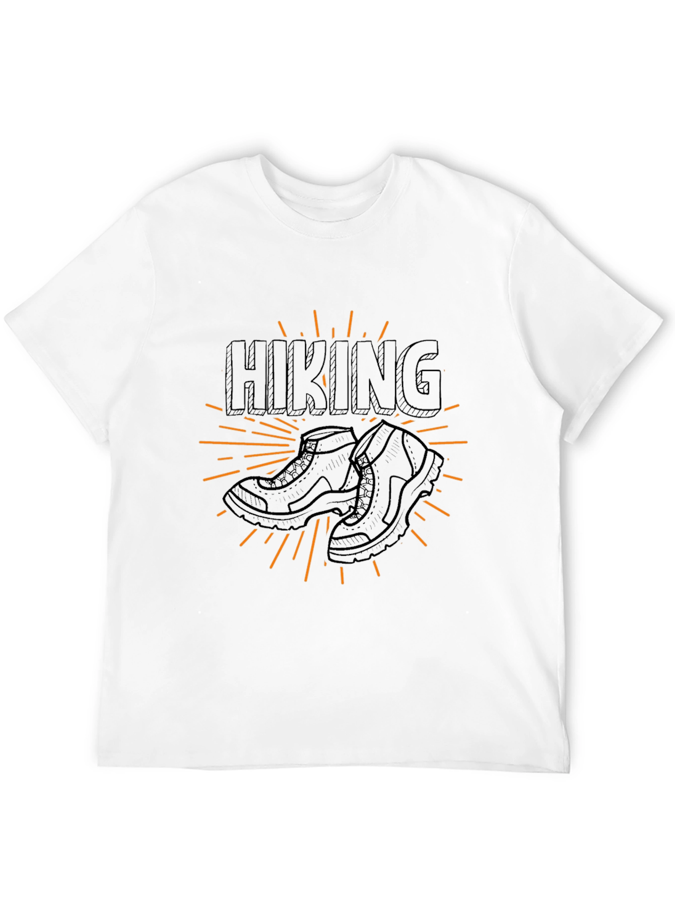 Hiking Boots Graphic Tee - Black Cotton T-Shirt - 12