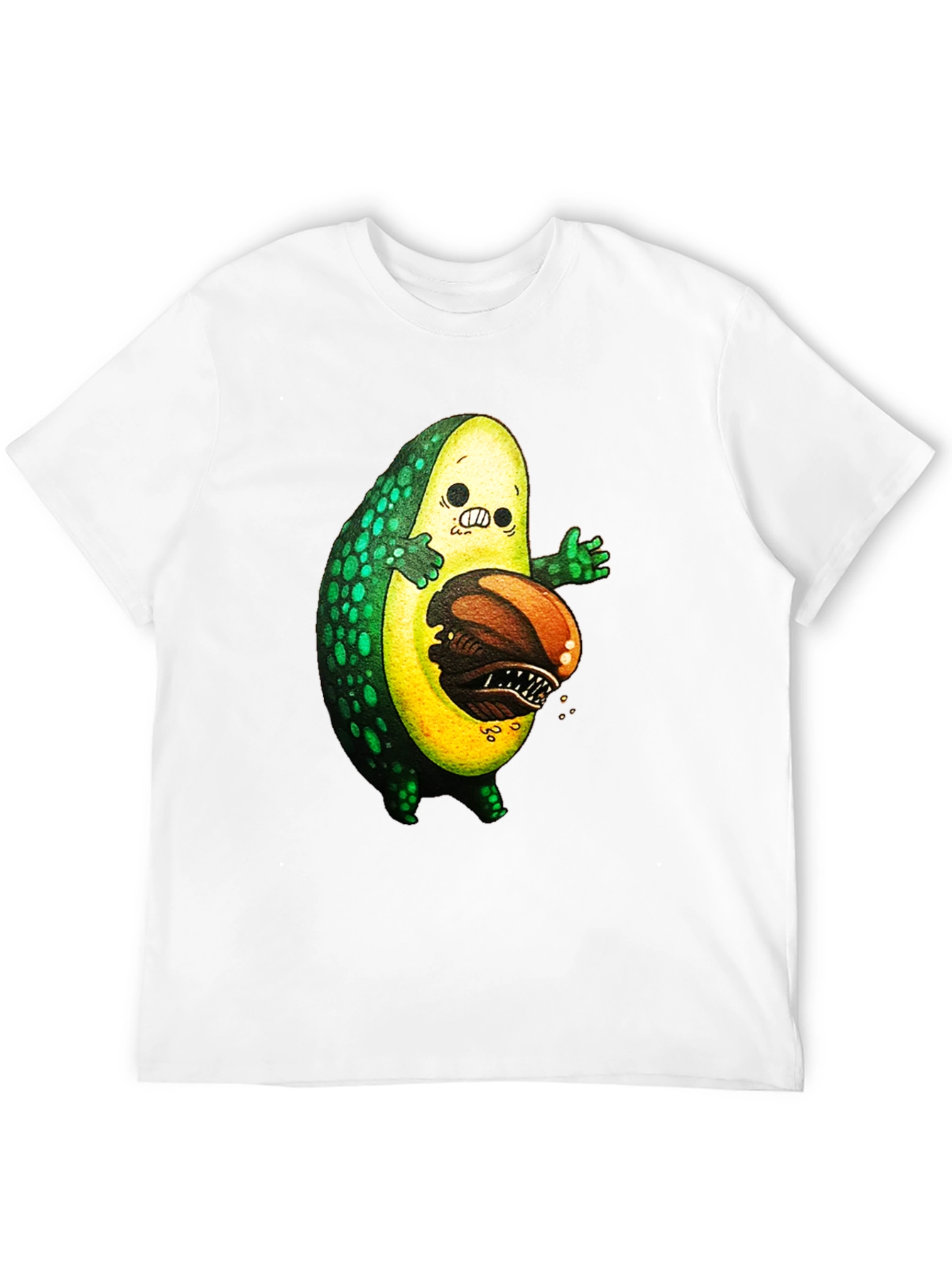 Black Avocado Monster Graphic T-Shirt - Unique Design view 12