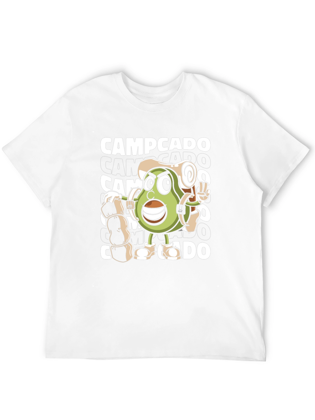 Black Campcado Graphic T-Shirt - Avocado Camping Adventure view 12