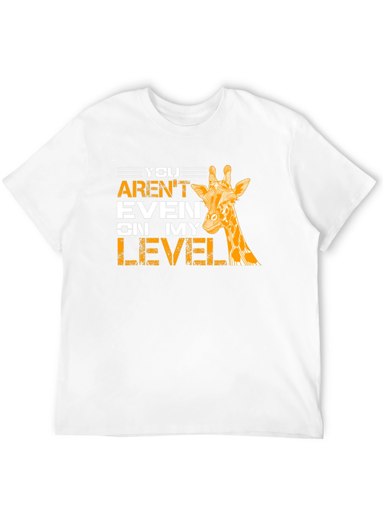Black Giraffe Level T-Shirt - Funny Animal Tee view 12
