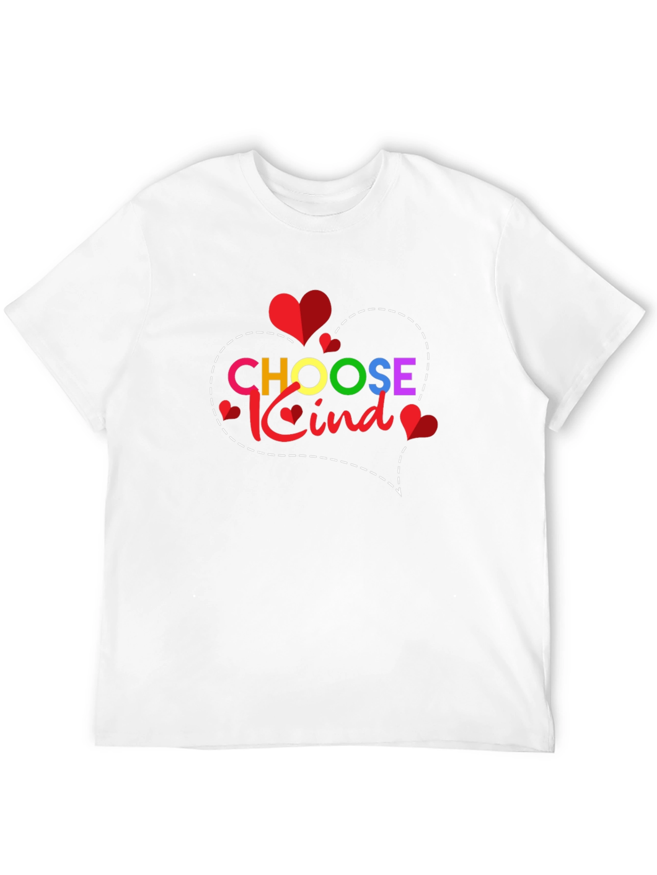 Black Choose Kind T-Shirt - Heart Design view 12