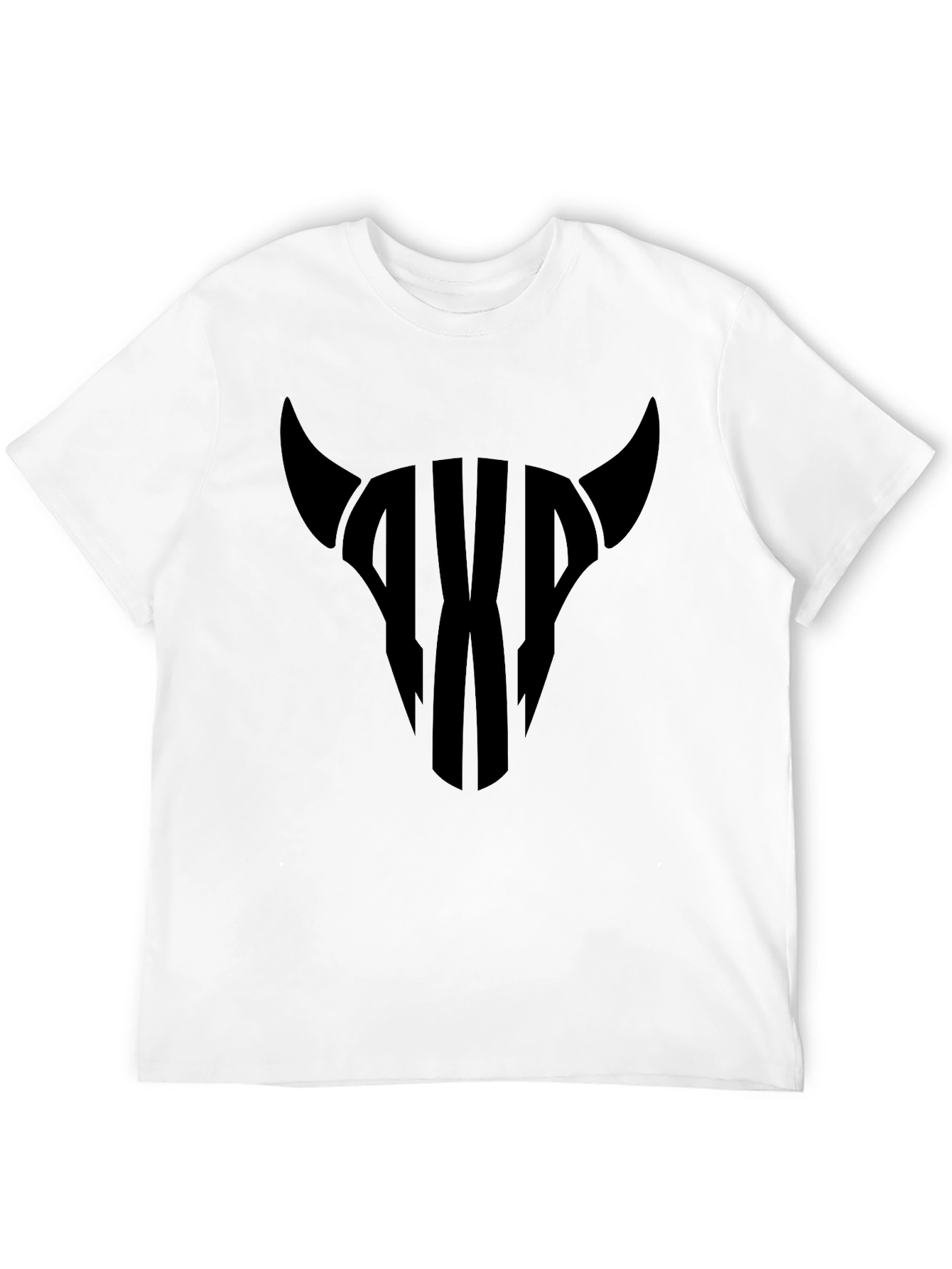 Black Bull Skull Graphic Tee - Men's Black T-Shirt view 12