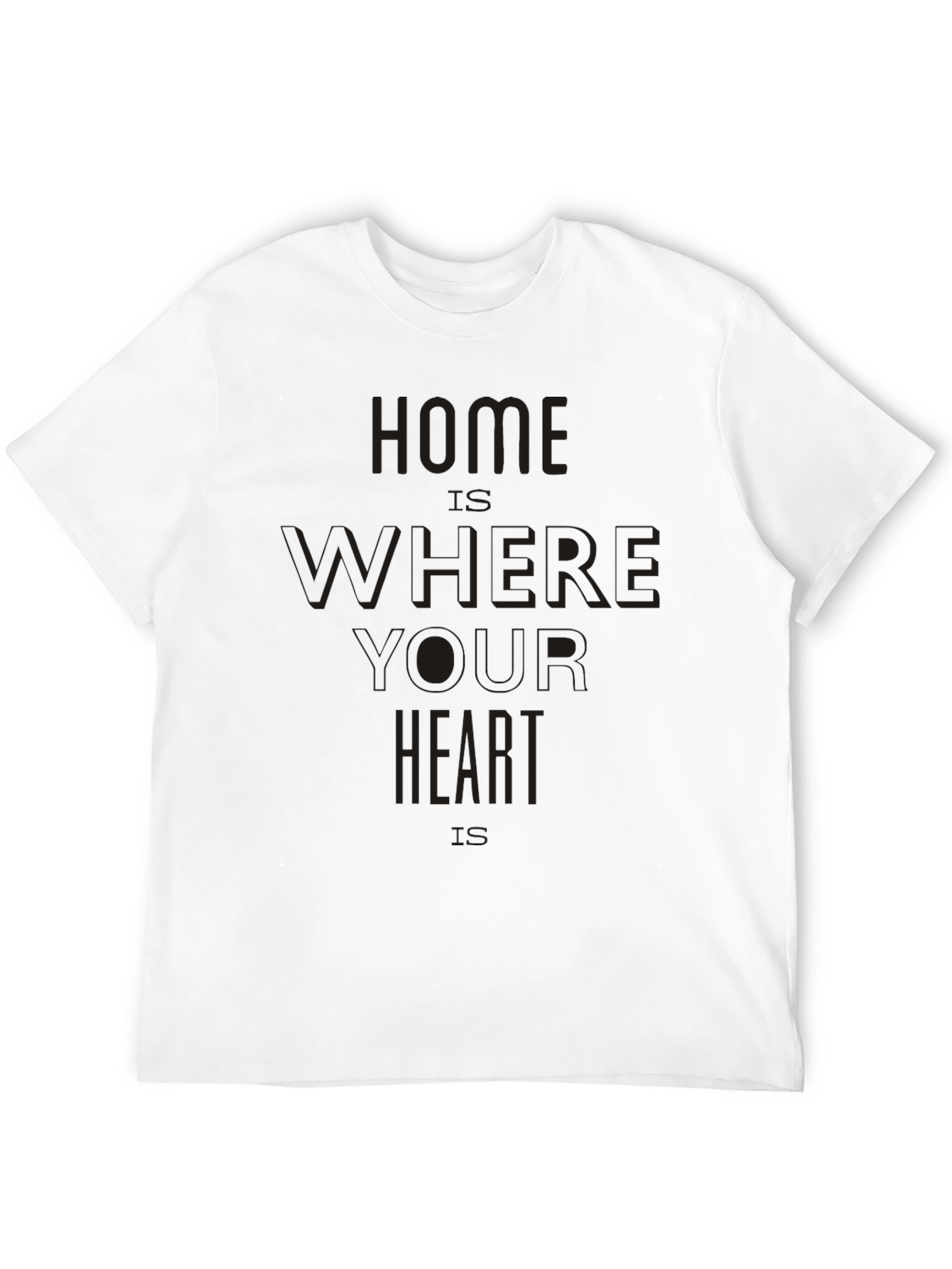 Black Home Is Where Your Heart Is Black T-Shirt view 12