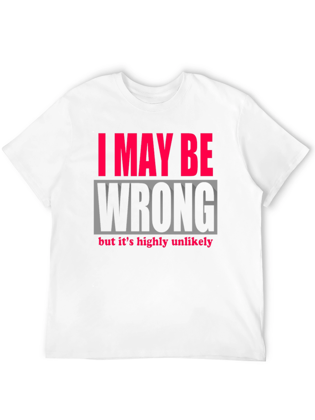 Black Humorous "I May Be Wrong" Graphic Tee view 12