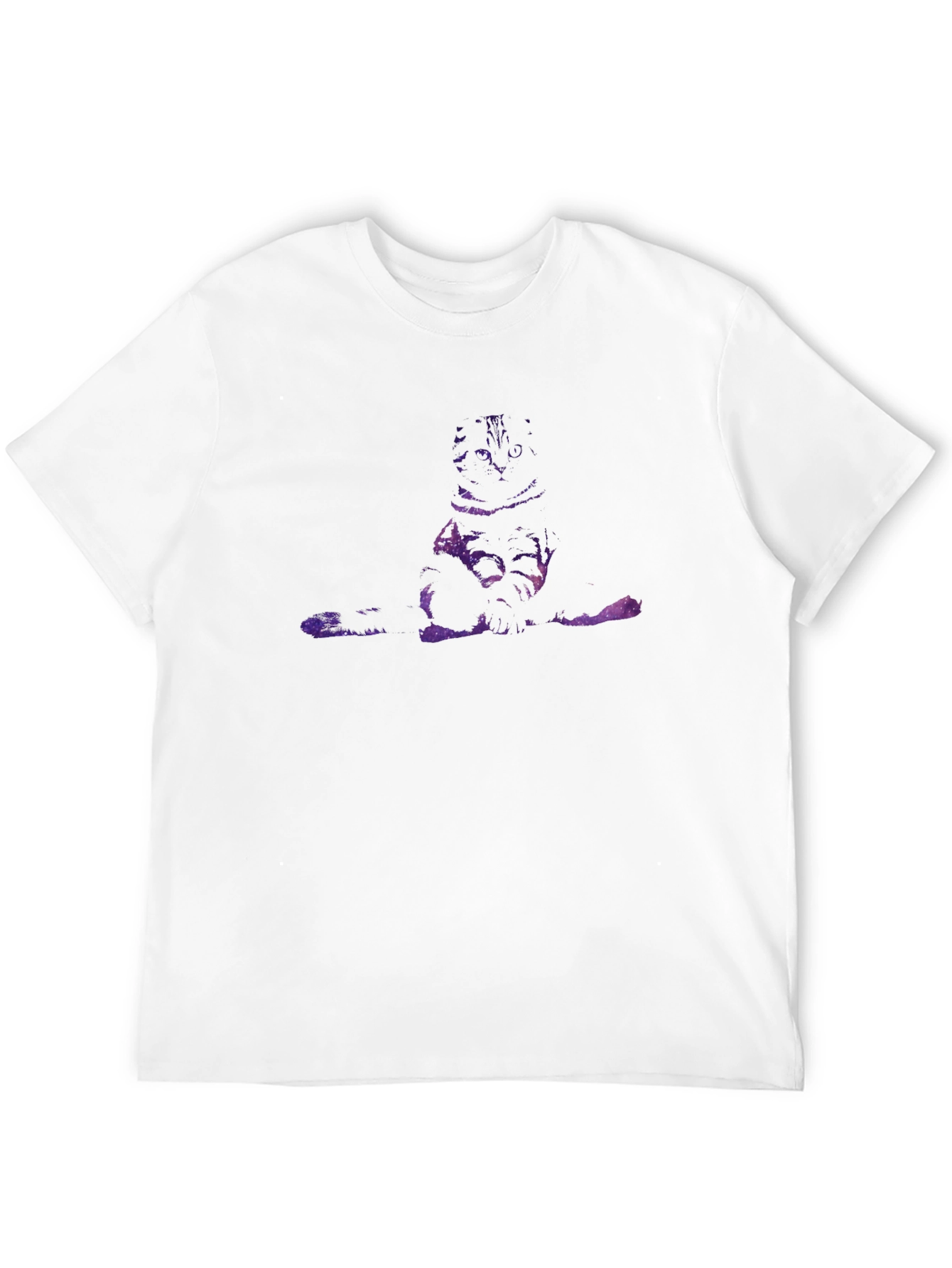 Black Men's Black Graphic Tee - Cat view 12