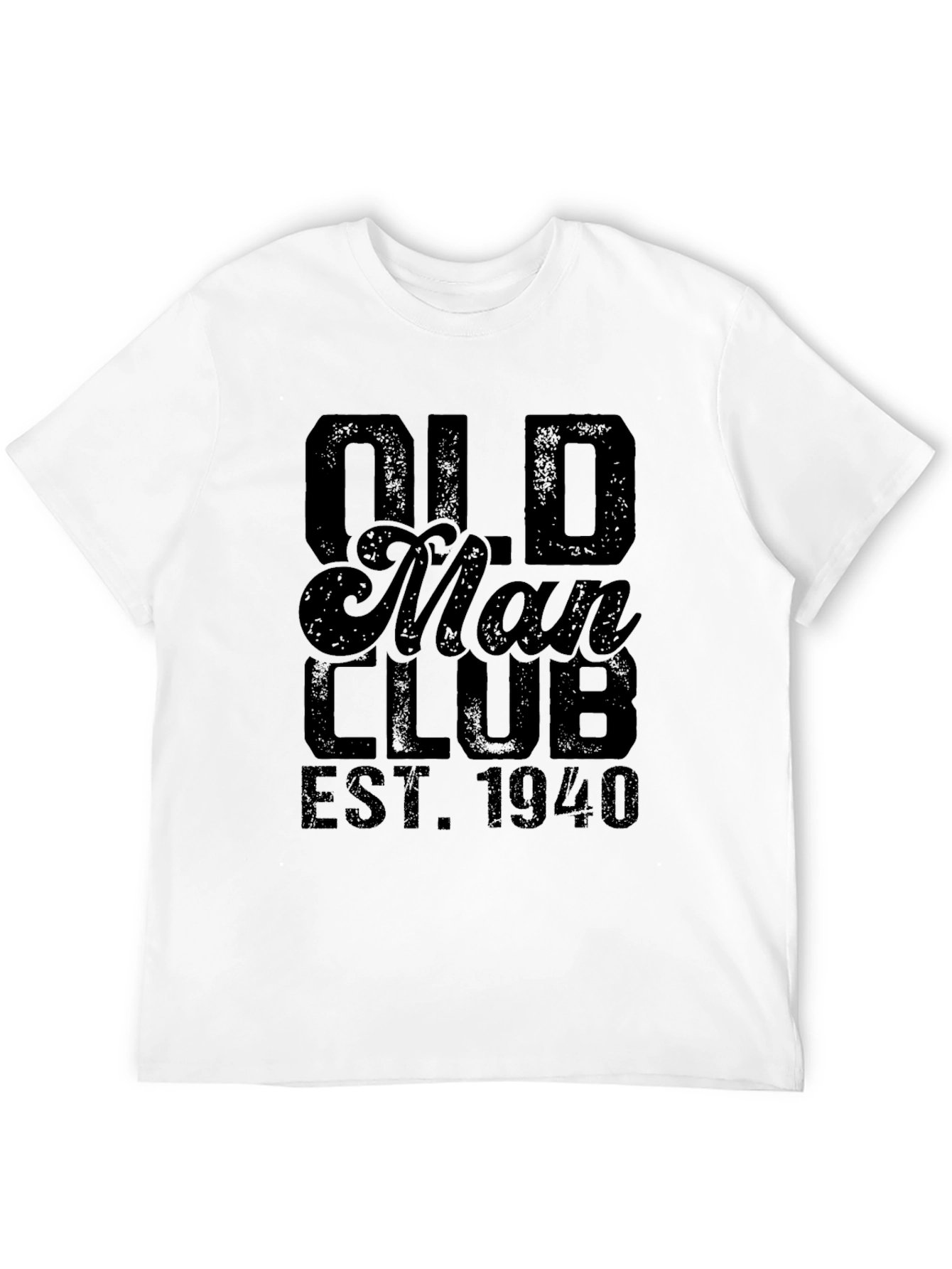 Black Old Man Club EST. 1940 Black T-Shirt view 12