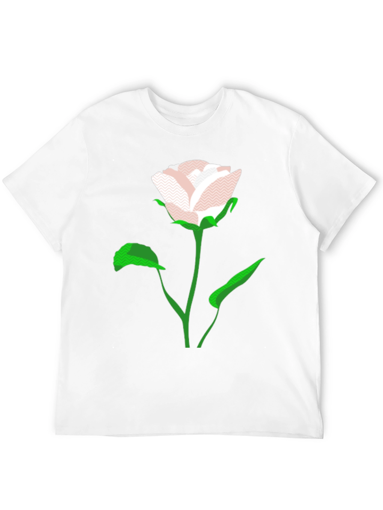 Black Modern Rose Graphic Black T-Shirt view 12