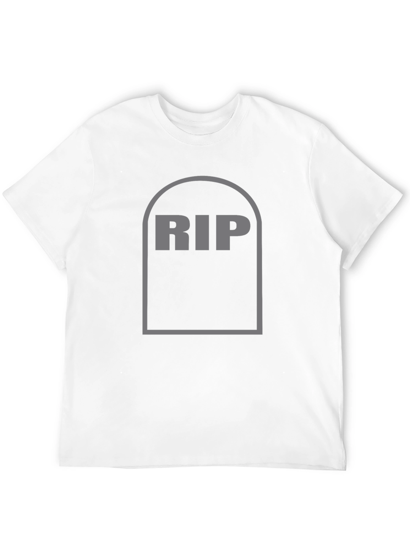 Black RIP Tombstone Graphic T-Shirt - Black Cotton Tee view 12