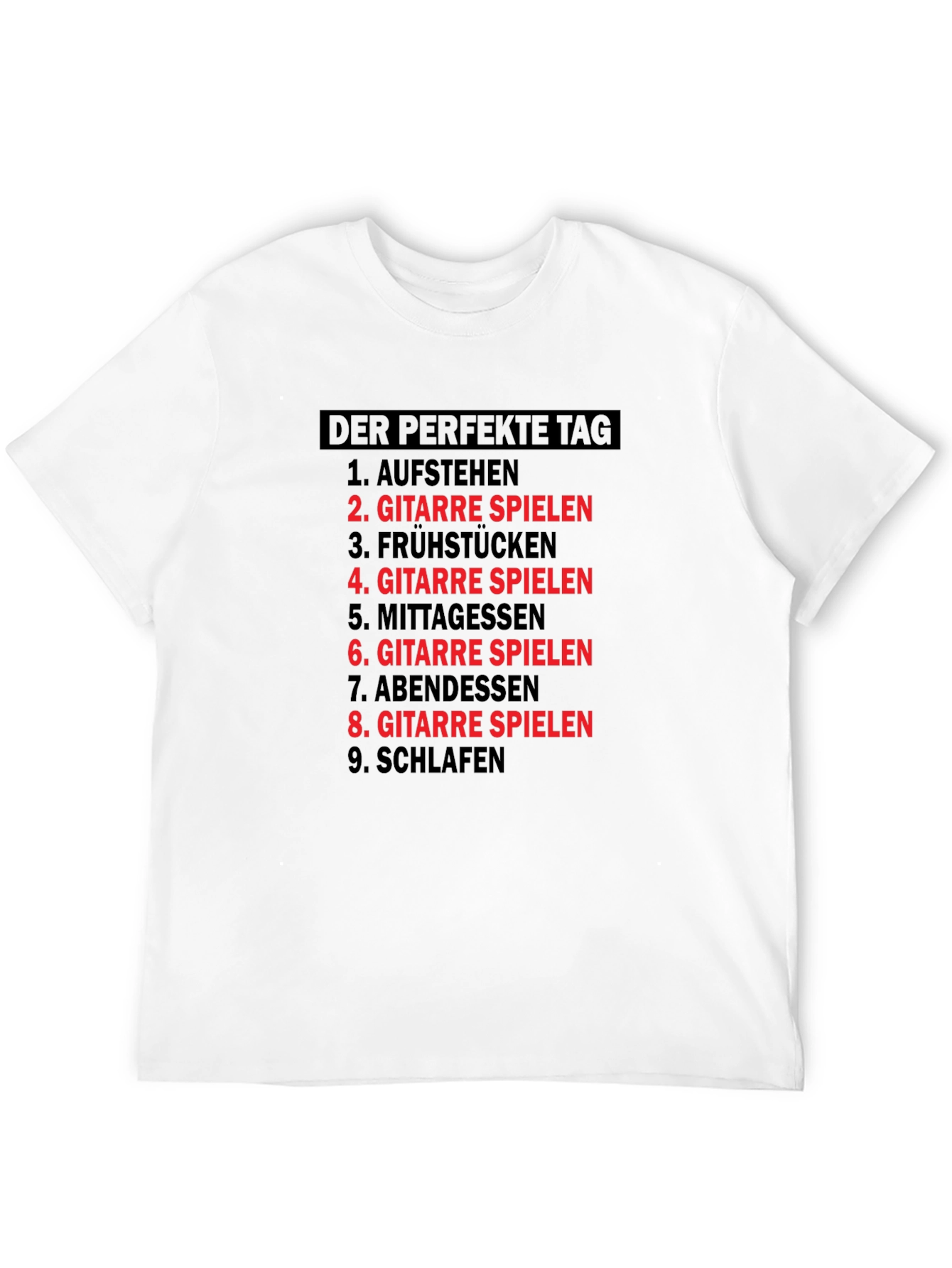 Black Perfect Day Guitar T-Shirt - Musician Gift view 12