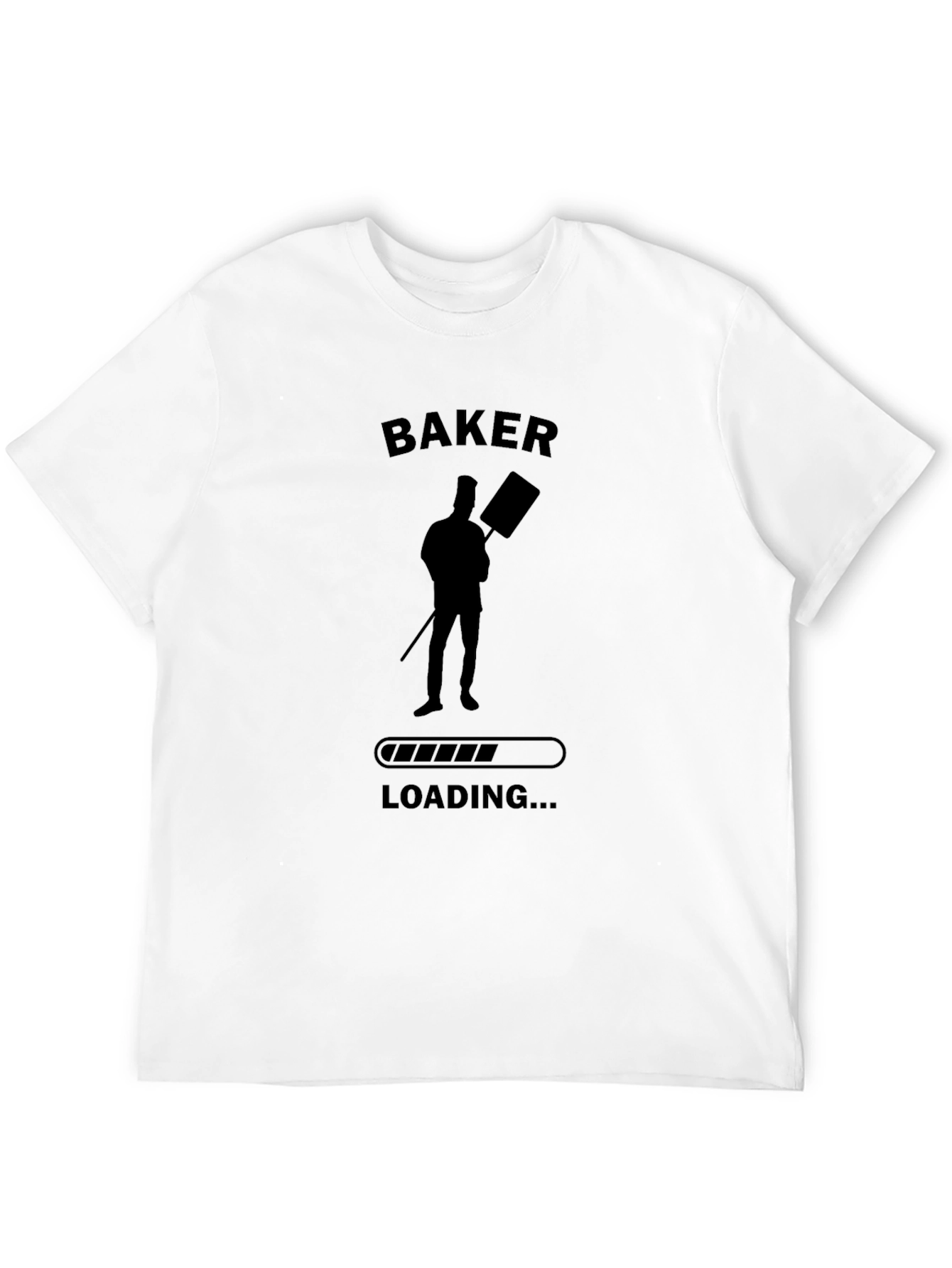 Black Baker Loading T-Shirt - Funny Baking Tee view 12