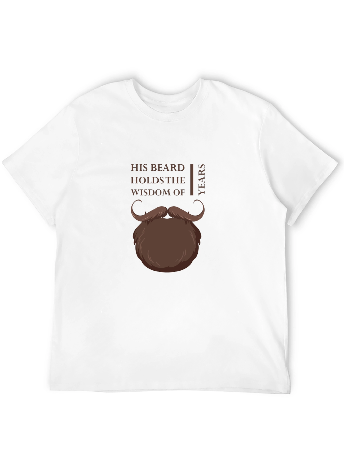 Black His Beard Wisdom T-Shirt - Funny Graphic Tee view 12