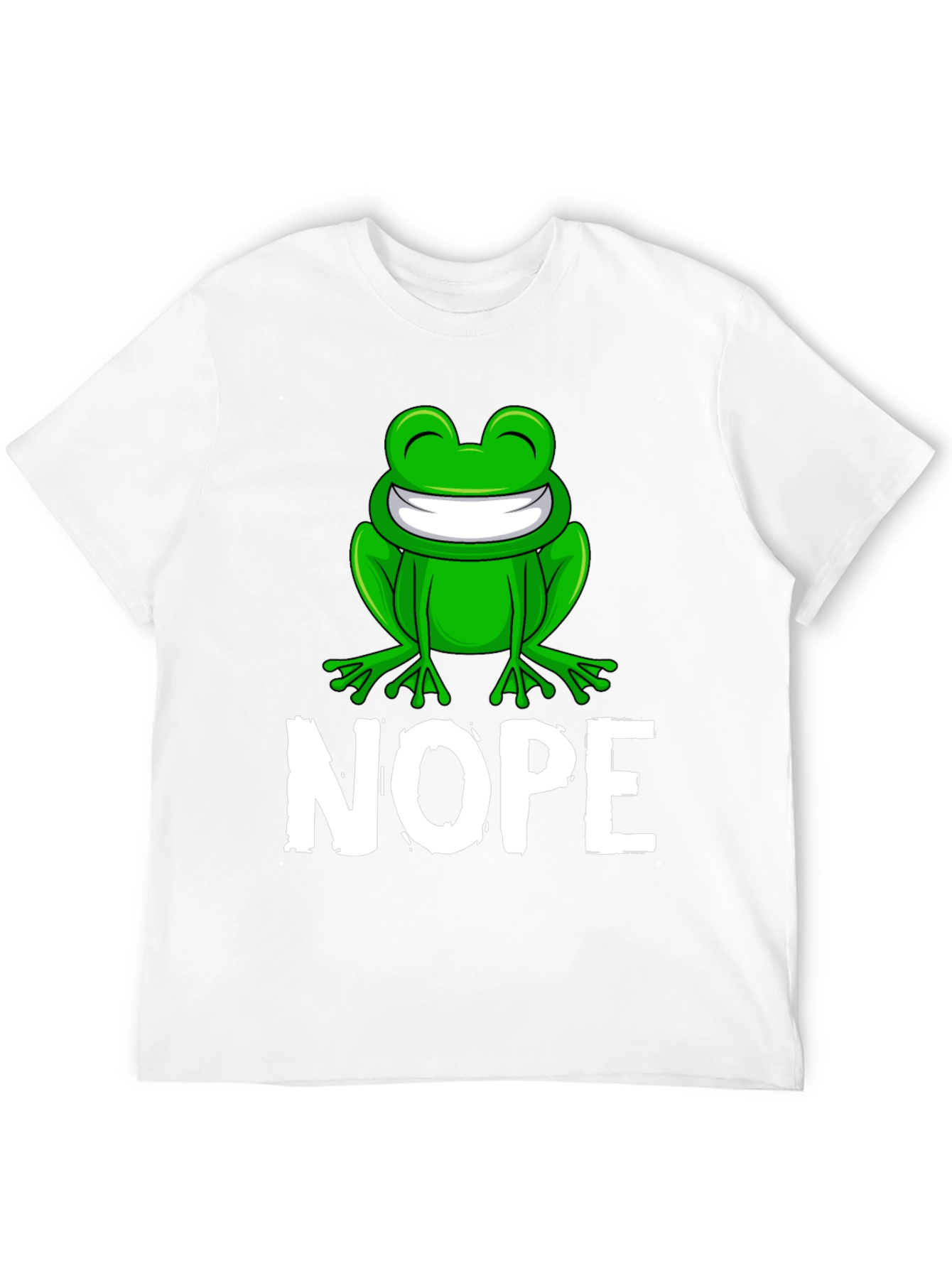 Black Nope Frog Graphic Tee - Funny Sarcastic T-Shirt view 12