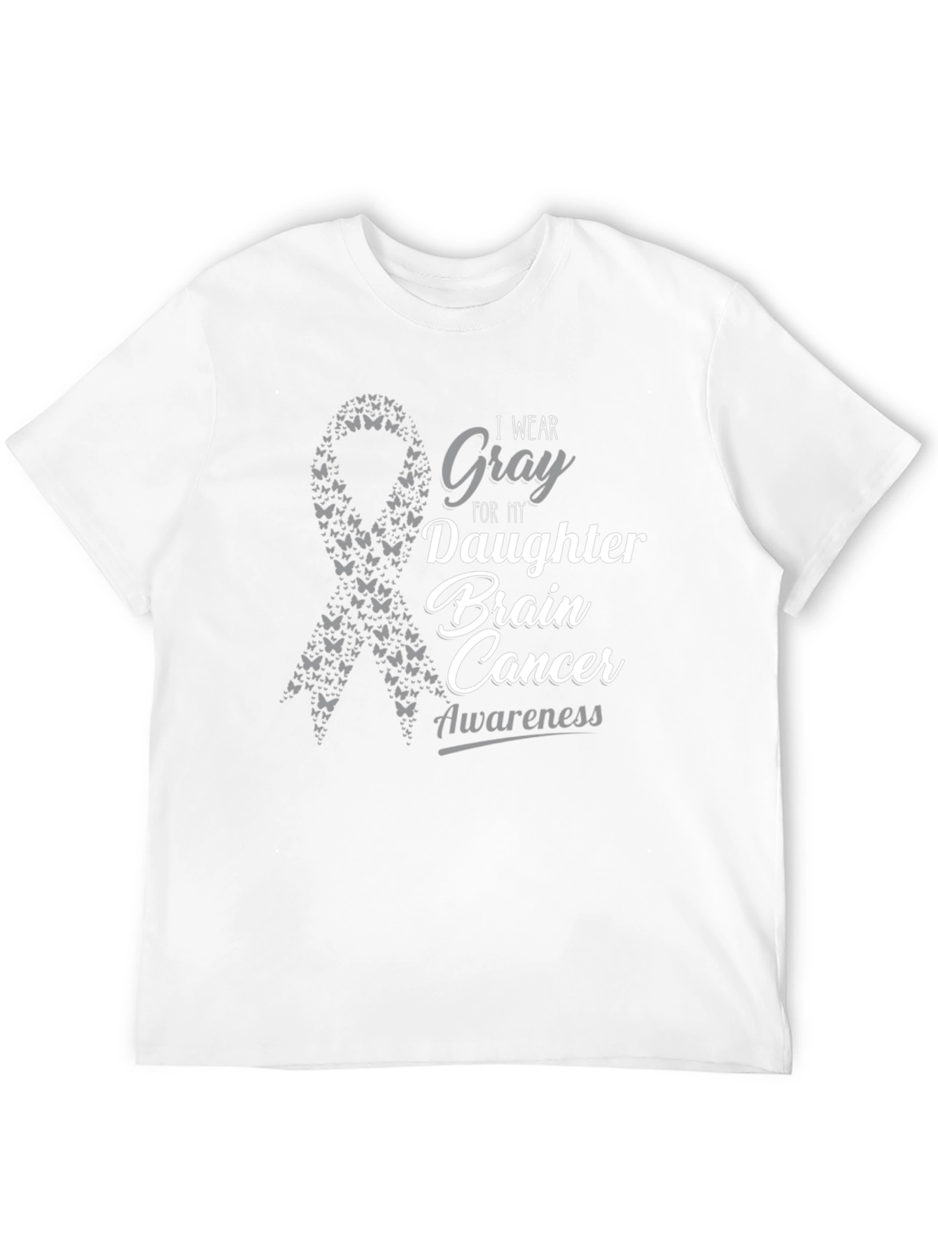 Gray Brain Cancer Awareness T-Shirt - 12