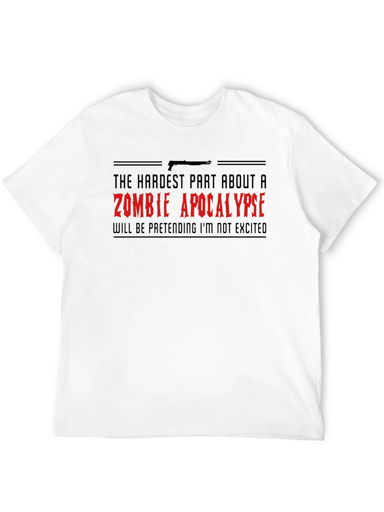 Black Zombie Apocalypse T-Shirt - Funny Graphic Tee view 12