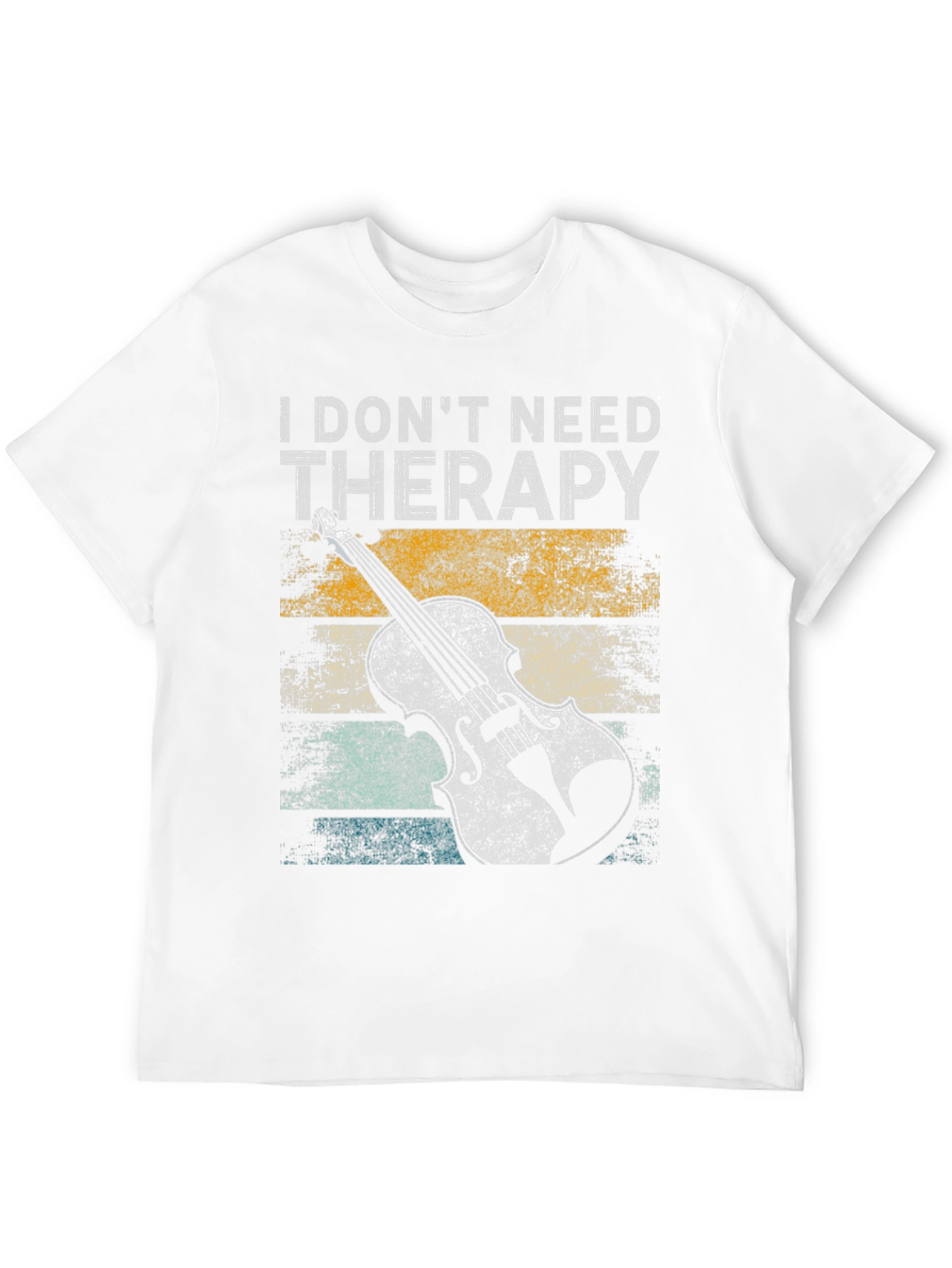 Black I Don't Need Therapy Violin T-Shirt view 12