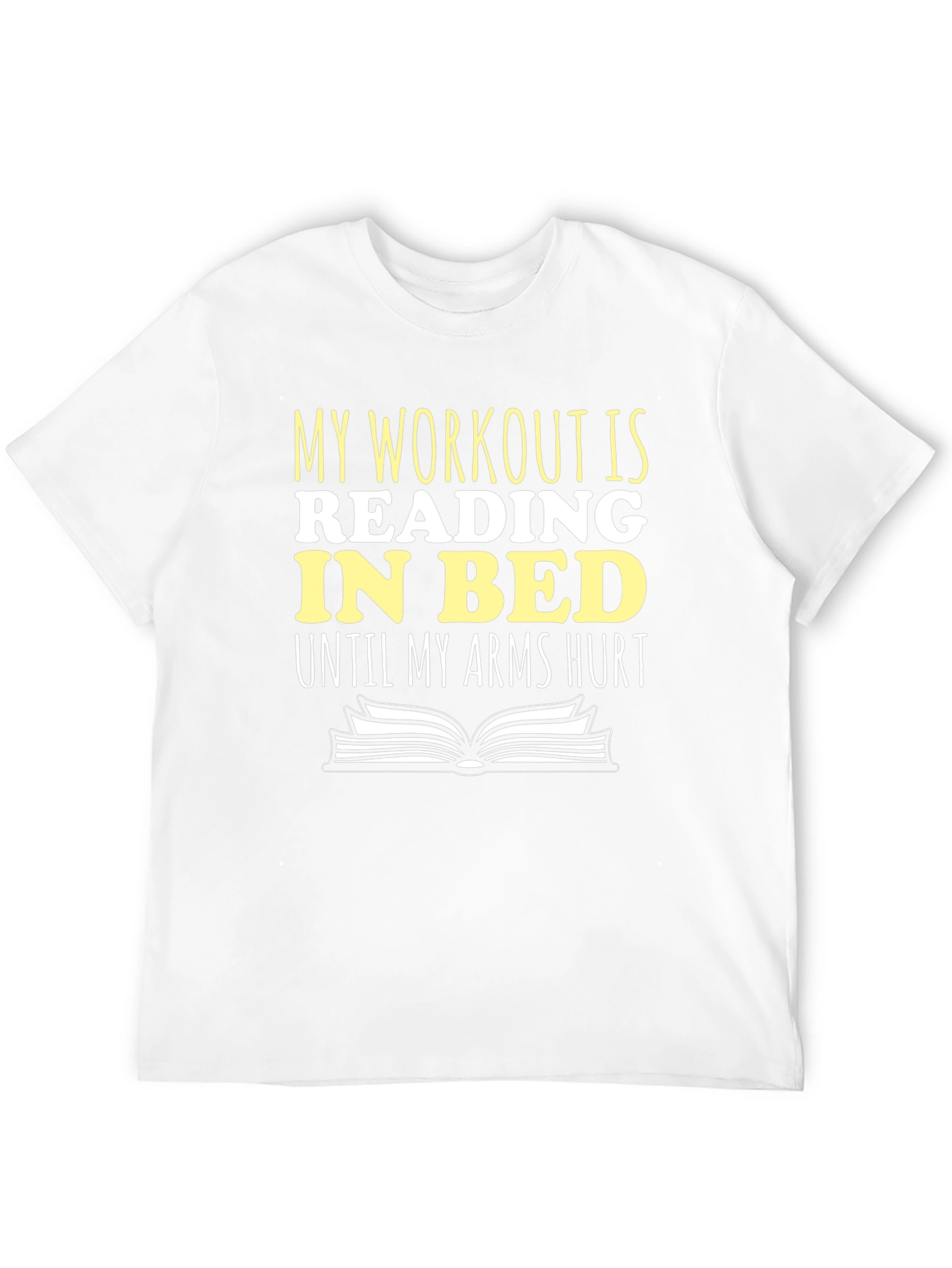 Black Funny Reading Workout T-Shirt - Unisex Cotton Tee view 12