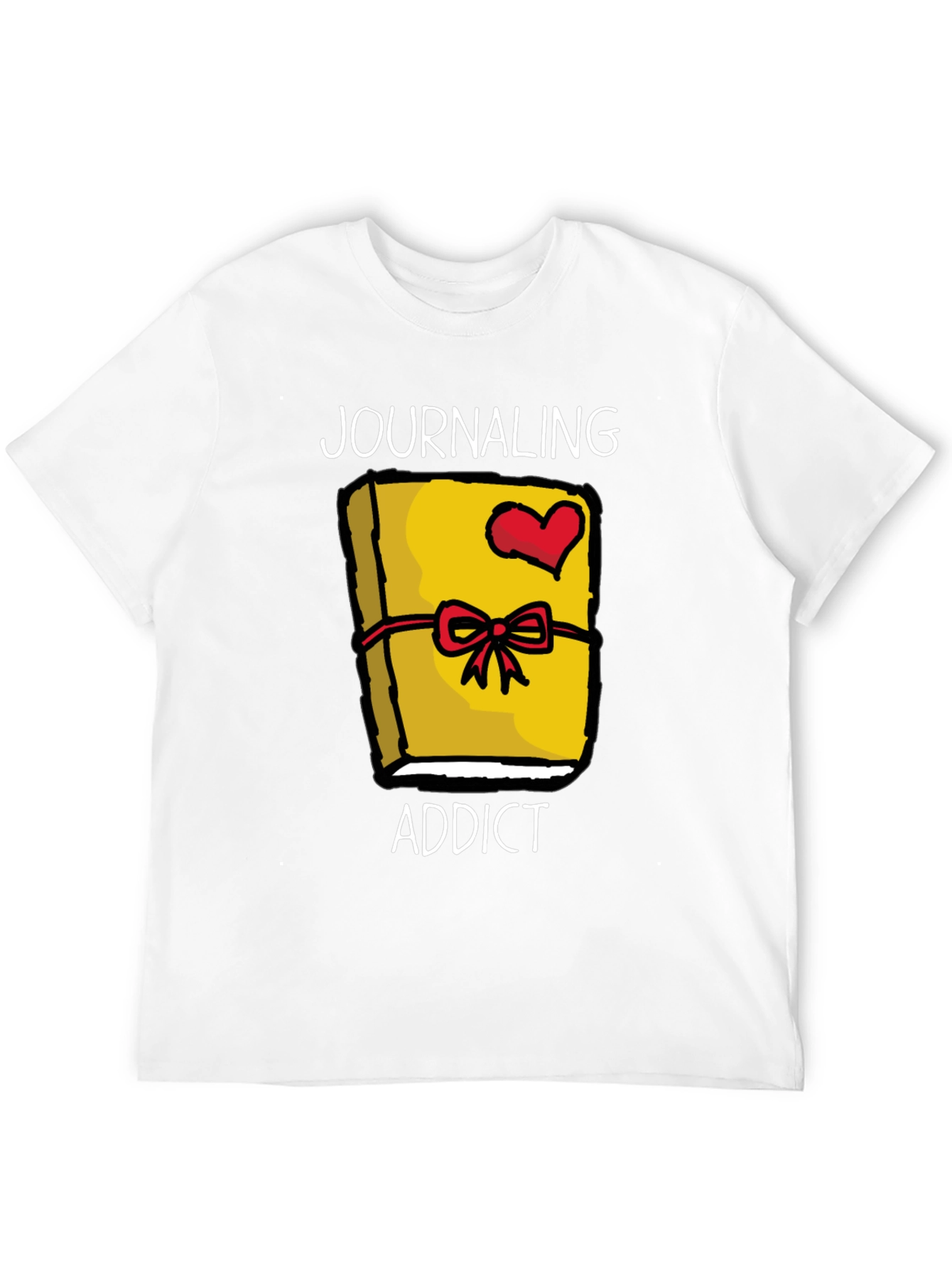 Black Journaling Addict Graphic Tee - Novelty Journal Lover Shirt view 12