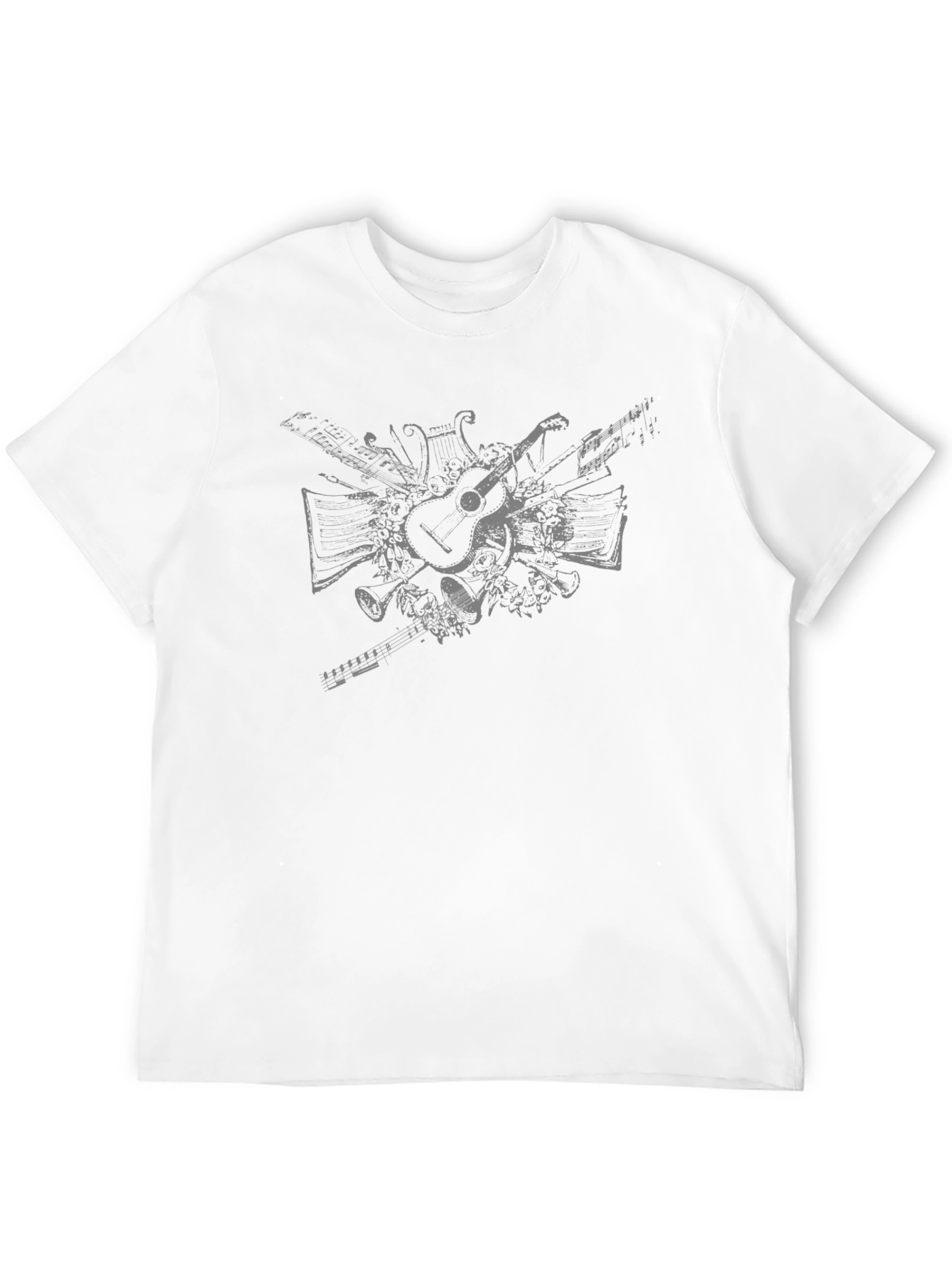 Black Guitar Graphic Tee - Men's Black T-Shirt view 12