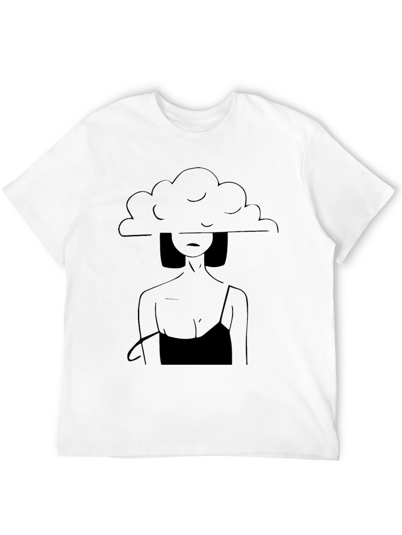 Cloud Mind Woman Graphic Tee - Black - 12