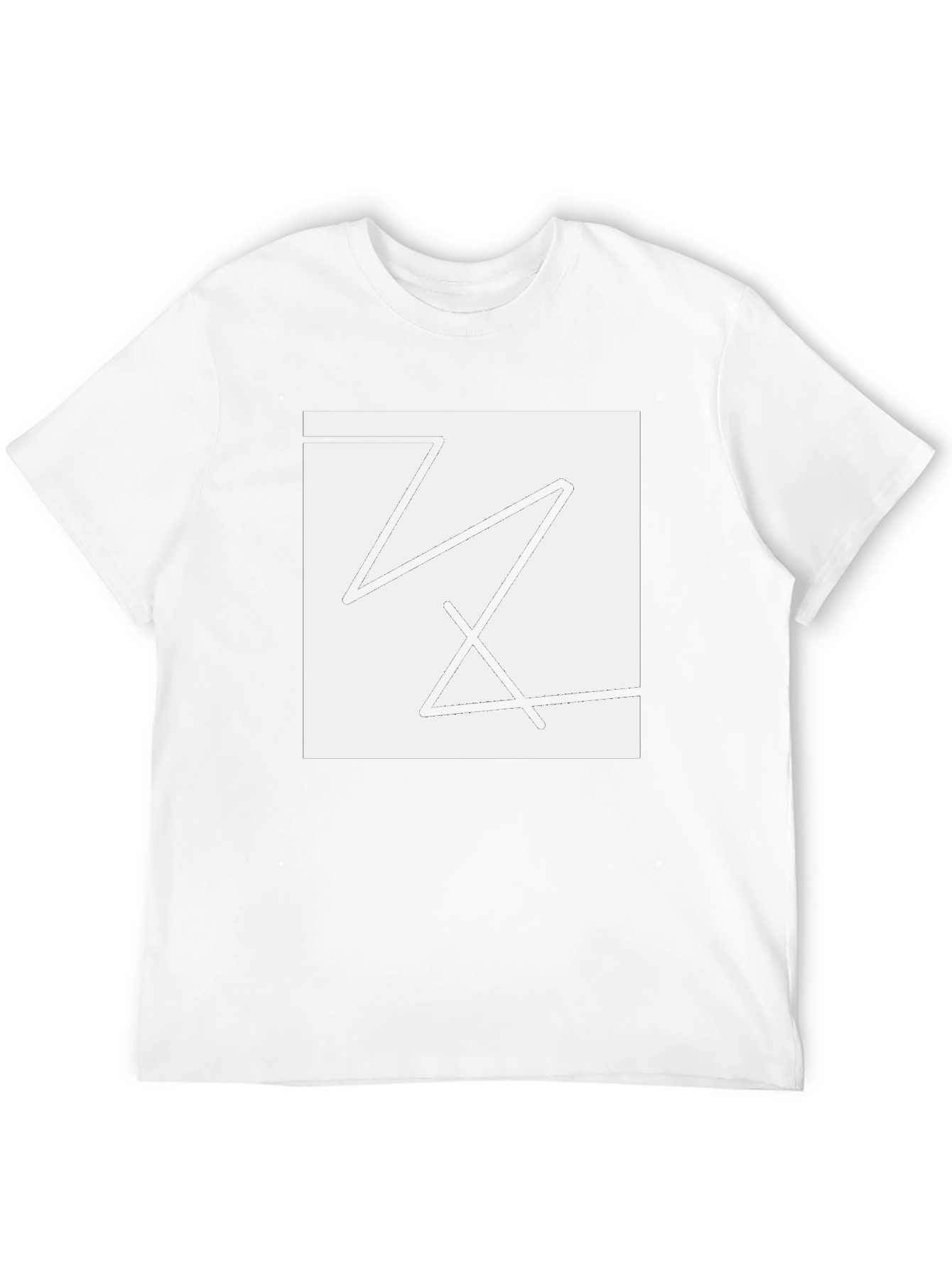 Black Geometric Line Art T-Shirt view 12