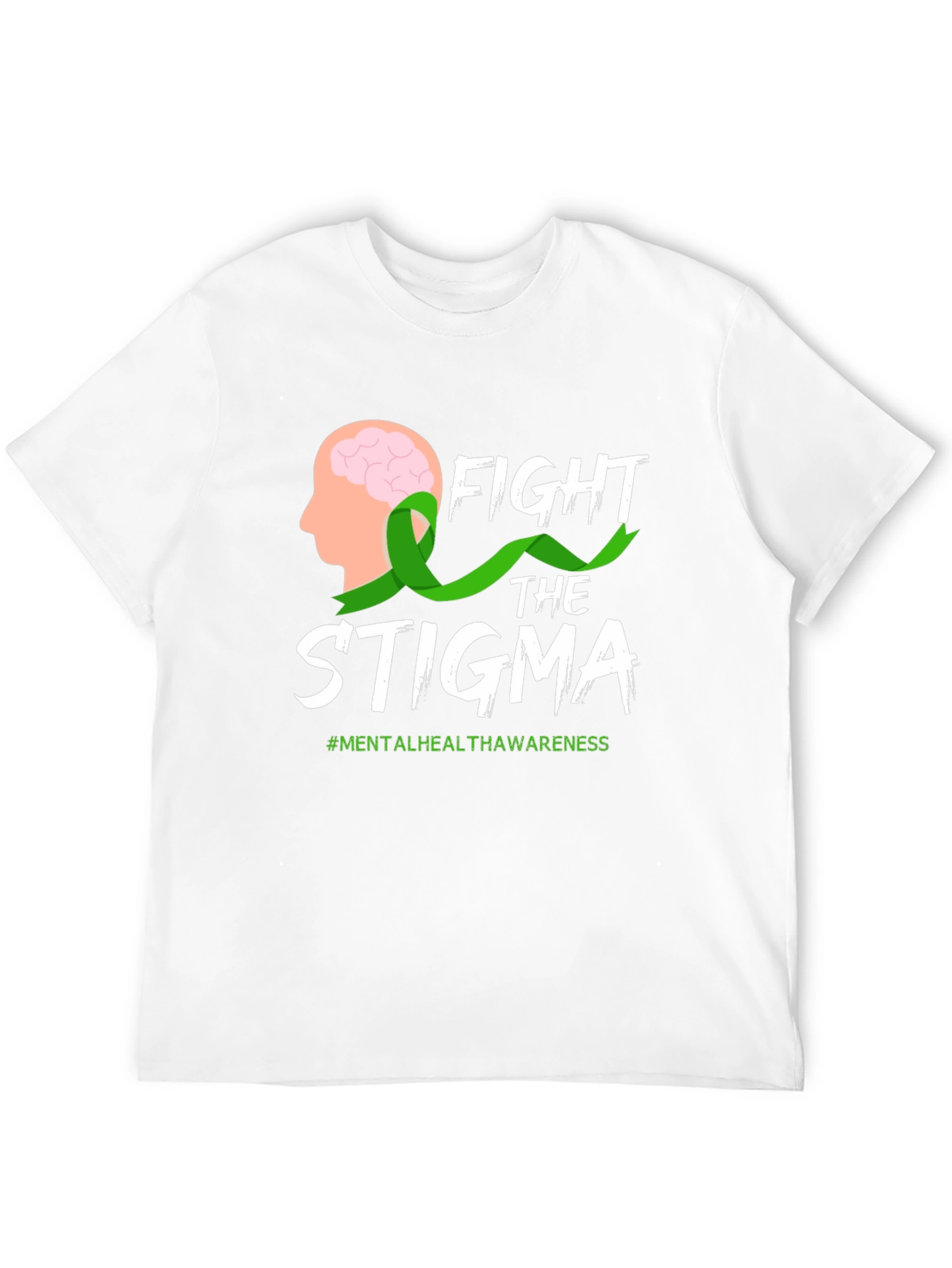 Black Fight Stigma T-Shirt Mental Health Awareness Tee view 12