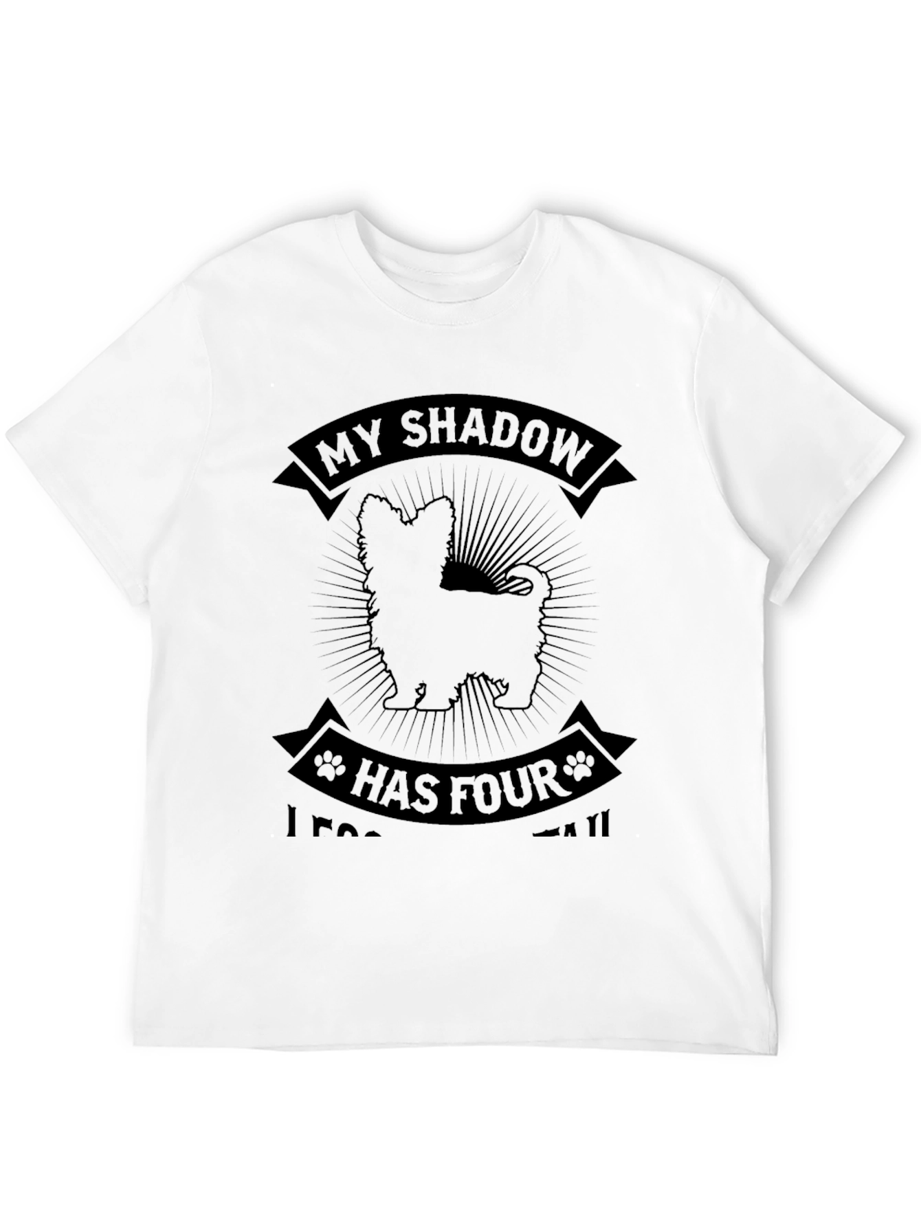 Black Dog Lover T-Shirt: My Shadow Has Four Paws view 12