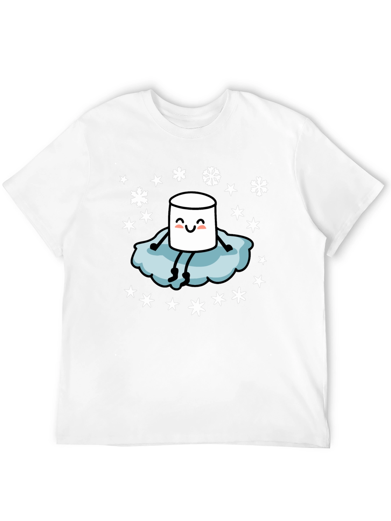 Black Marshmallow Snow Day T-Shirt - Cute Winter Tee view 12