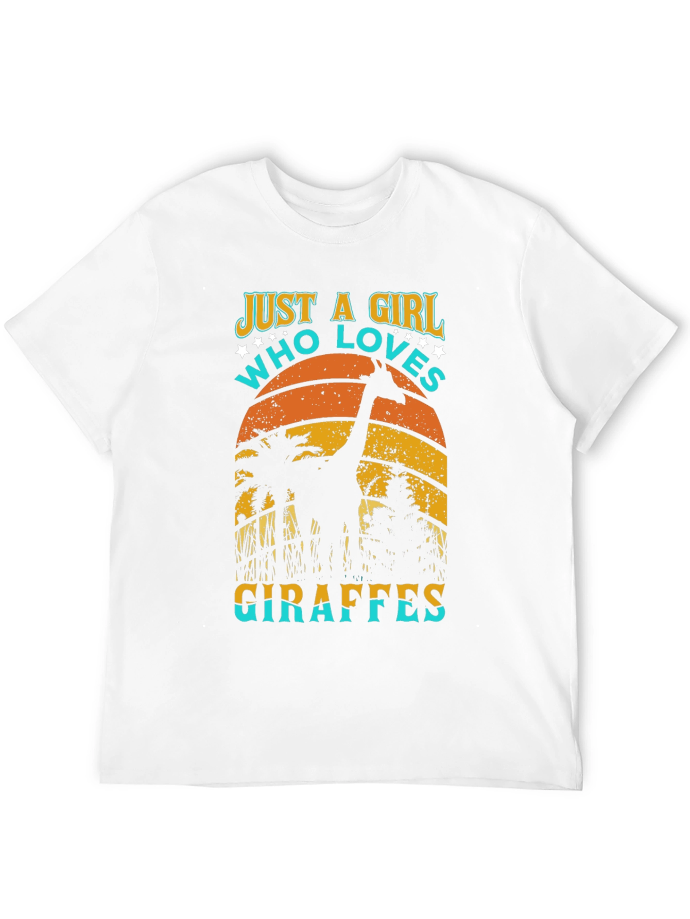 Black Just A Girl Who Loves Giraffes T-Shirt view 12