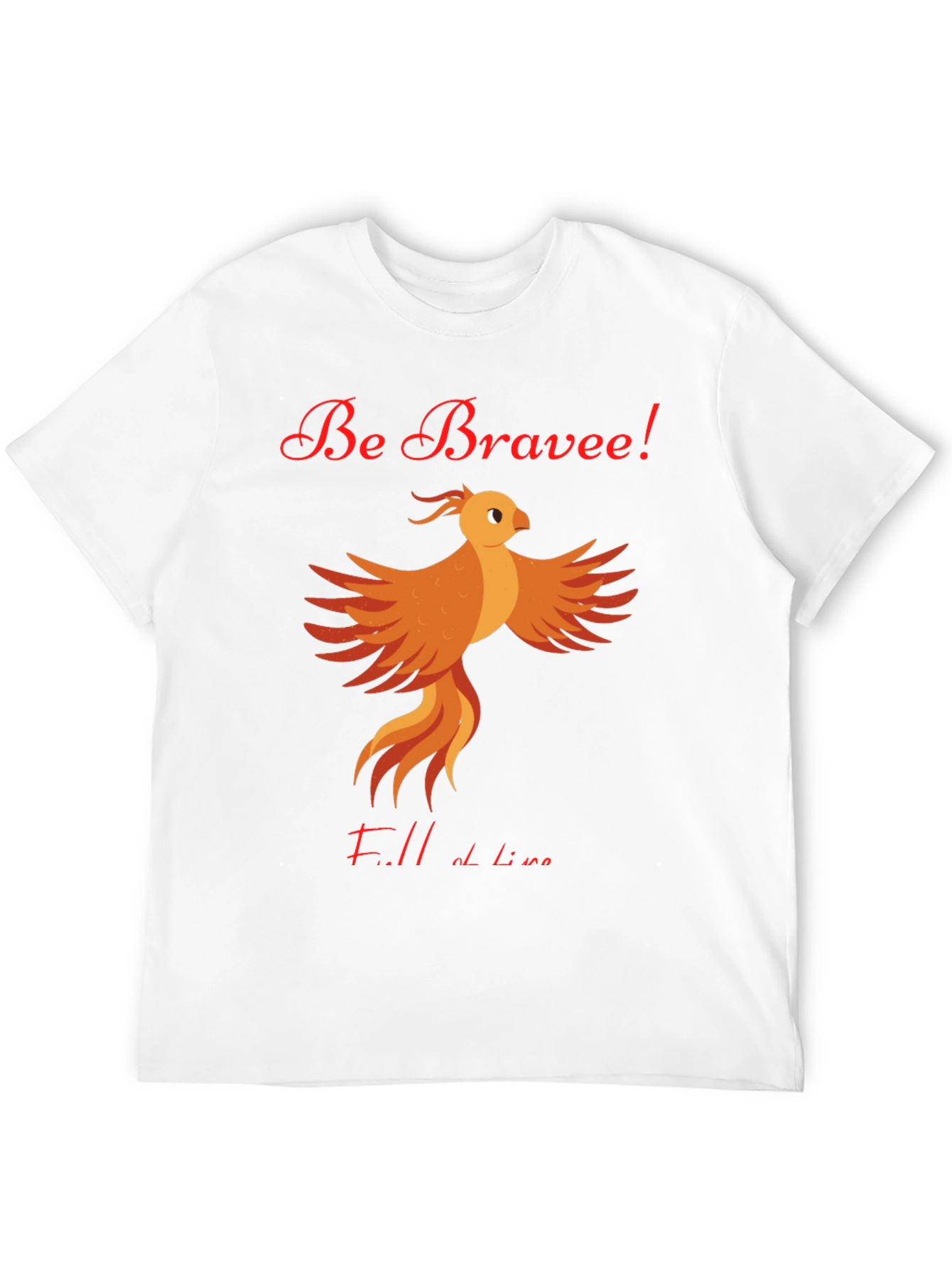 Black Be Brave Phoenix Graphic Tee - Motivational T-Shirt view 12