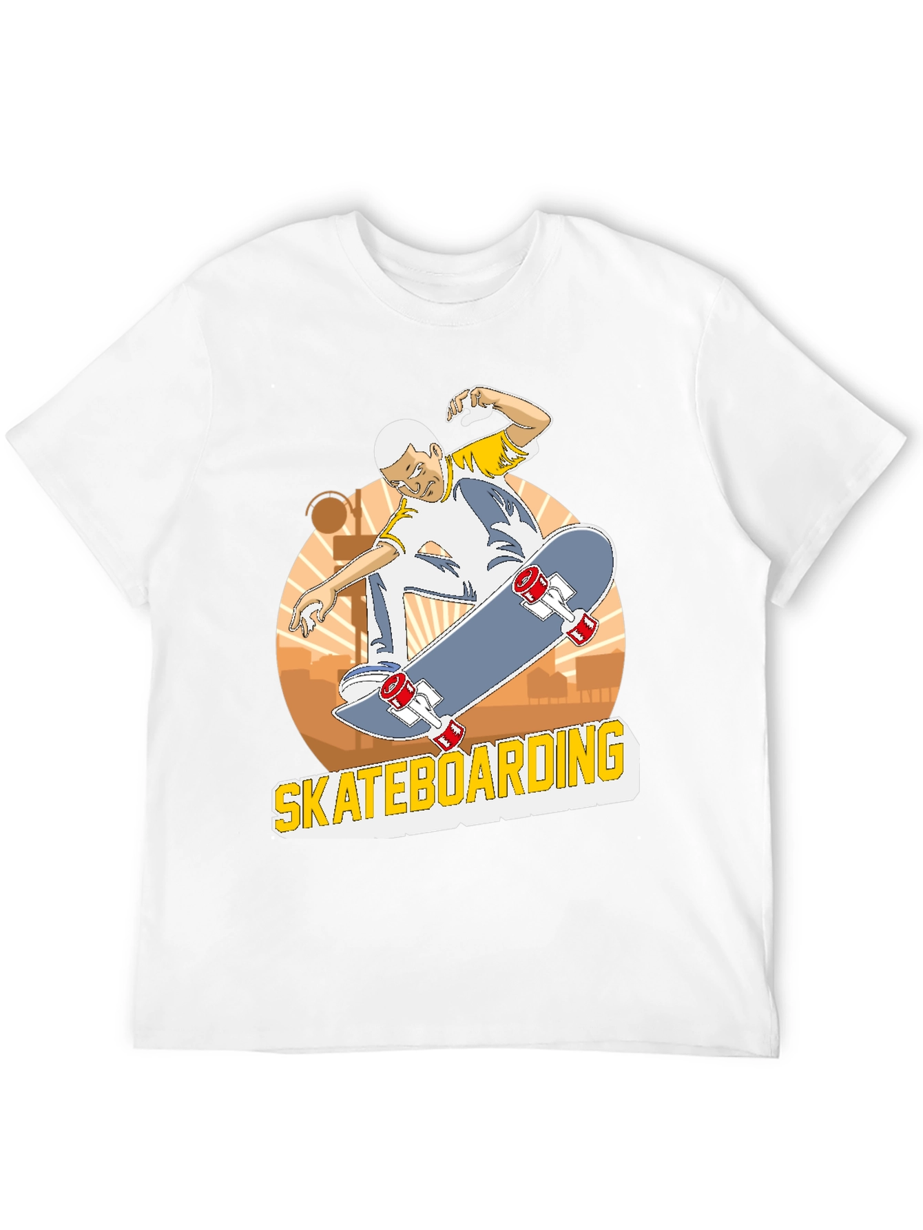 Black Skateboarding T-Shirt - Cool Graphic Tee view 12