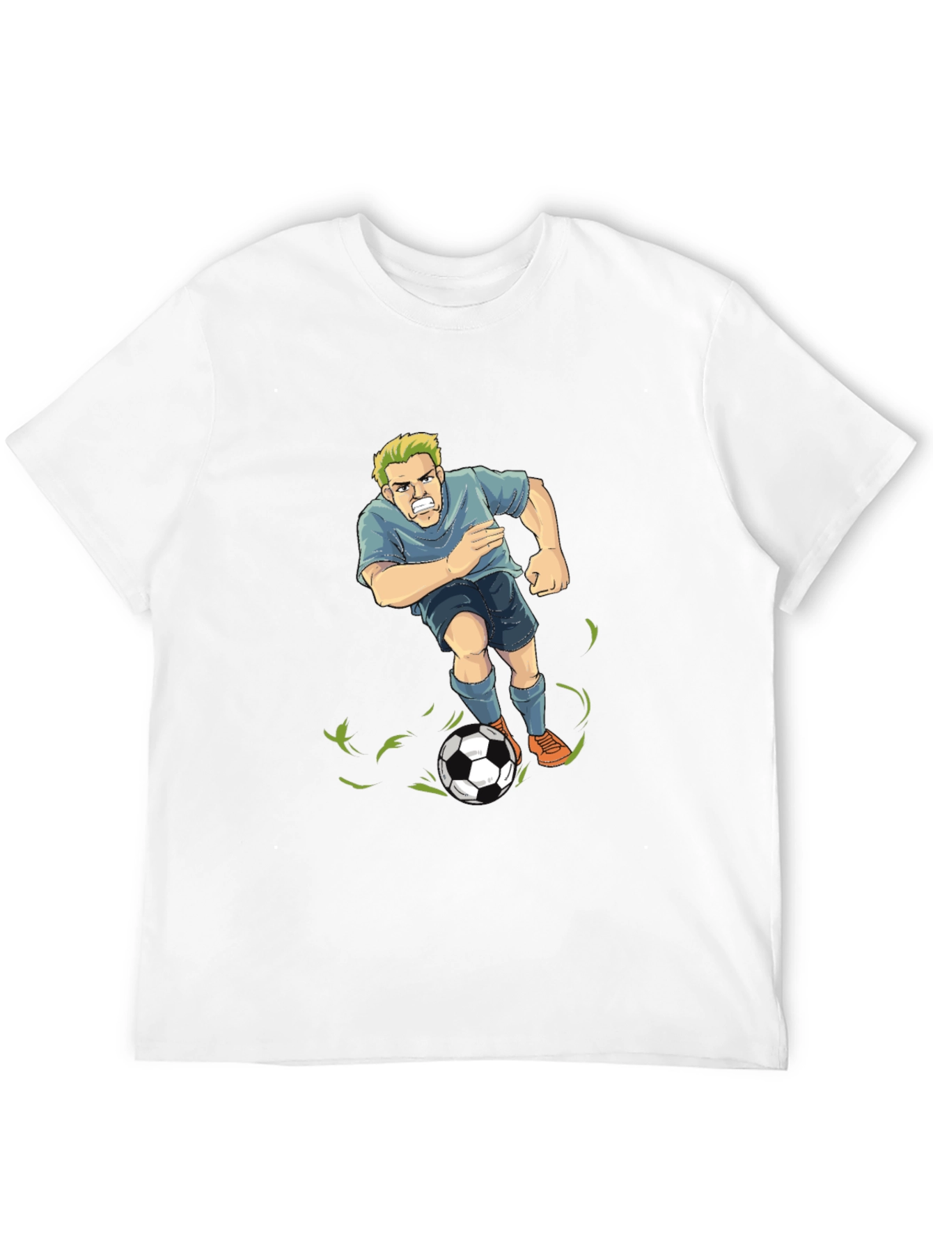 Black Soccer Player Graphic T-Shirt - Black view 12