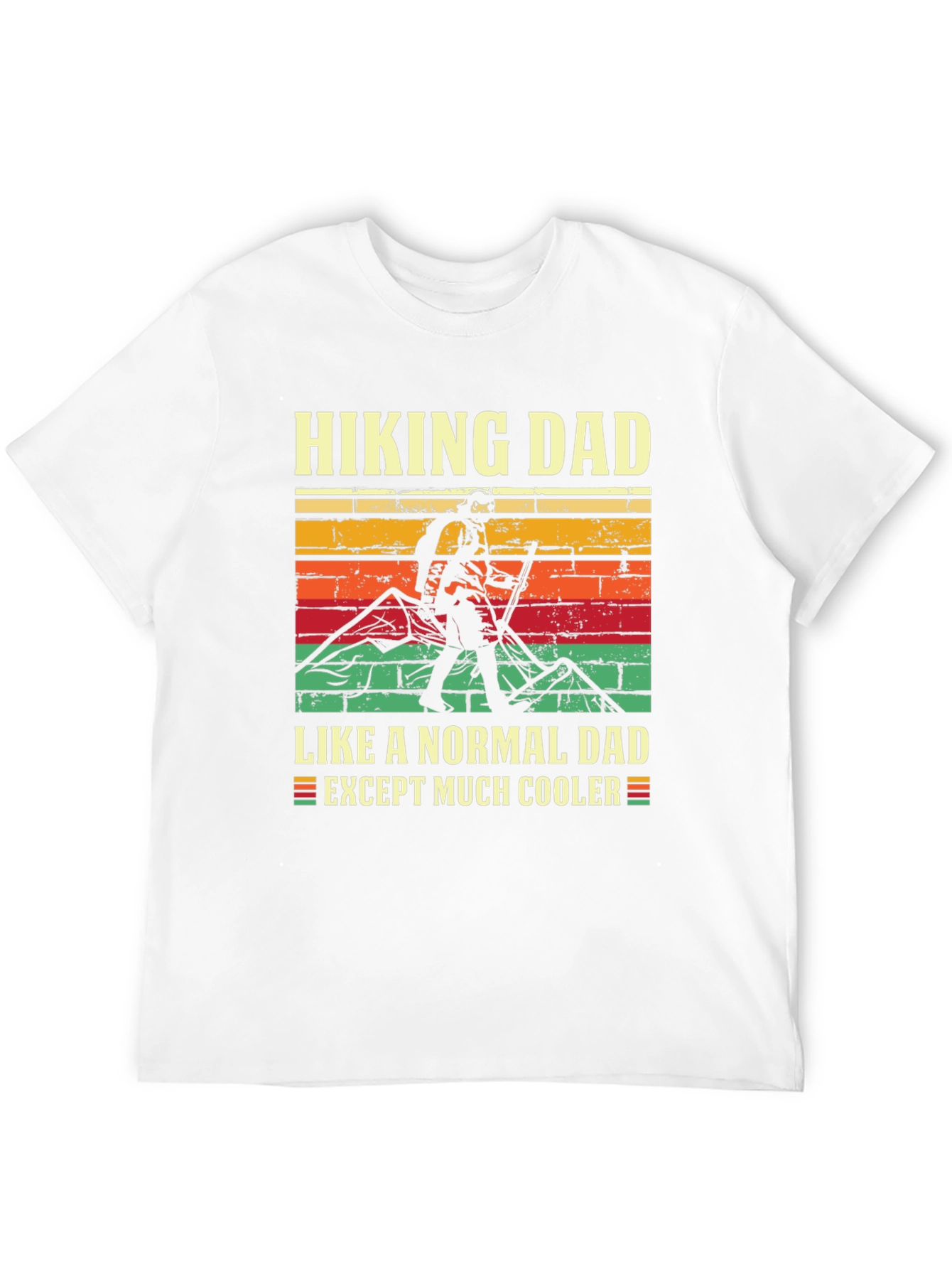 Black Hiking Dad T-Shirt - Cooler Than Normal! view 12
