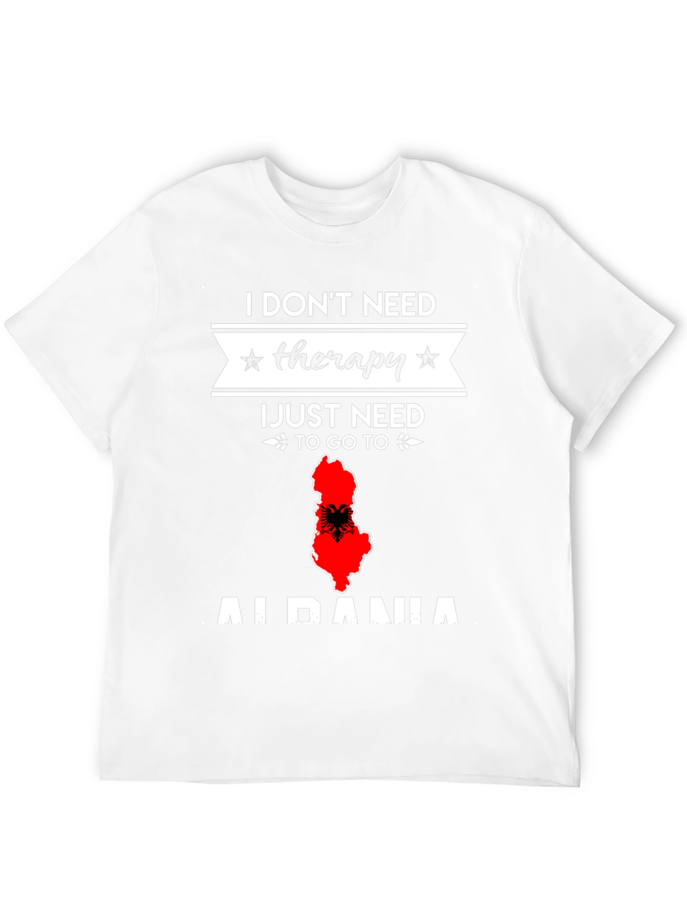 Black Albania Therapy T-Shirt - Travel Lover Gift view 12