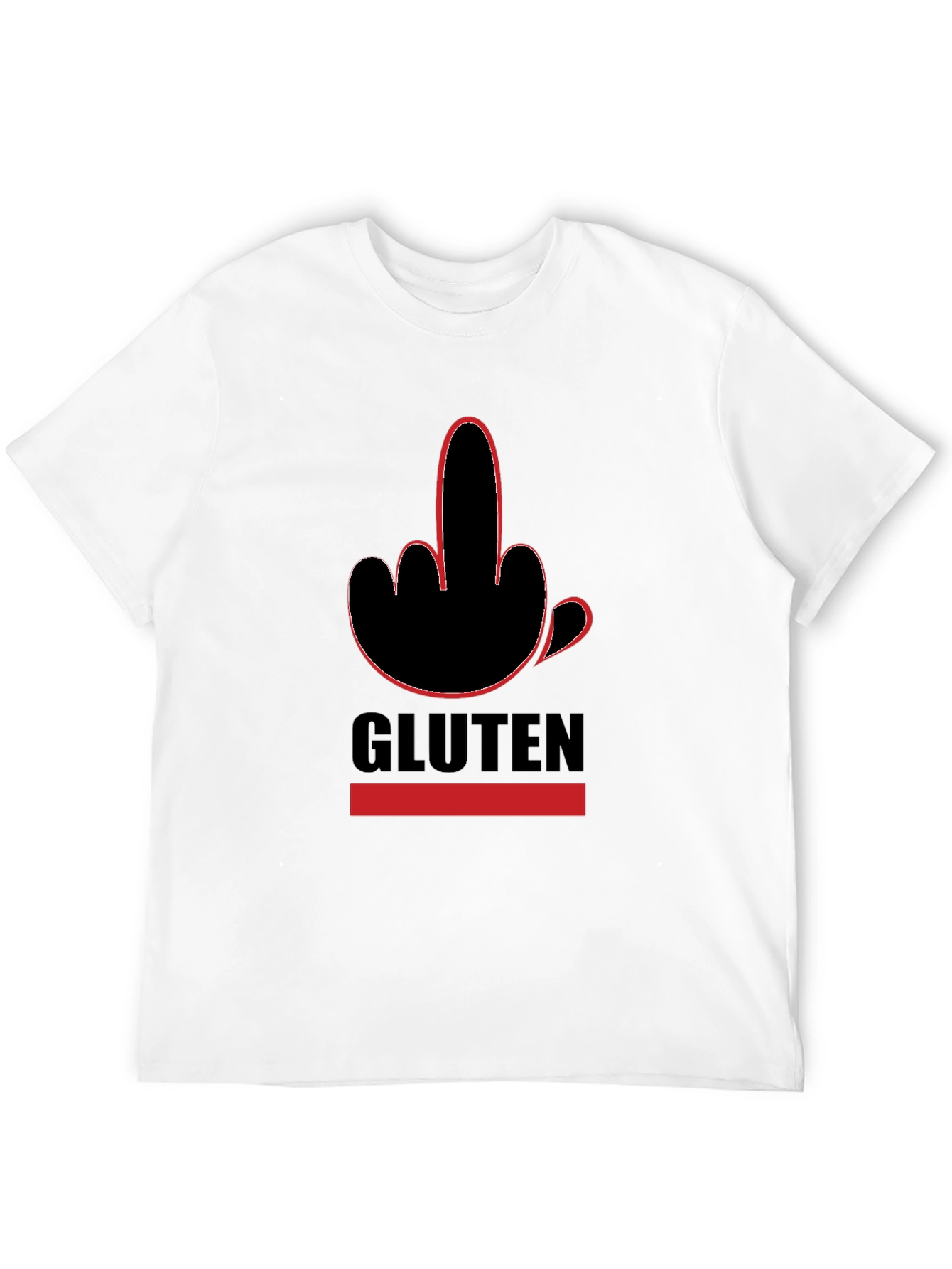 Gluten Middle Finger Graphic Tee - 12