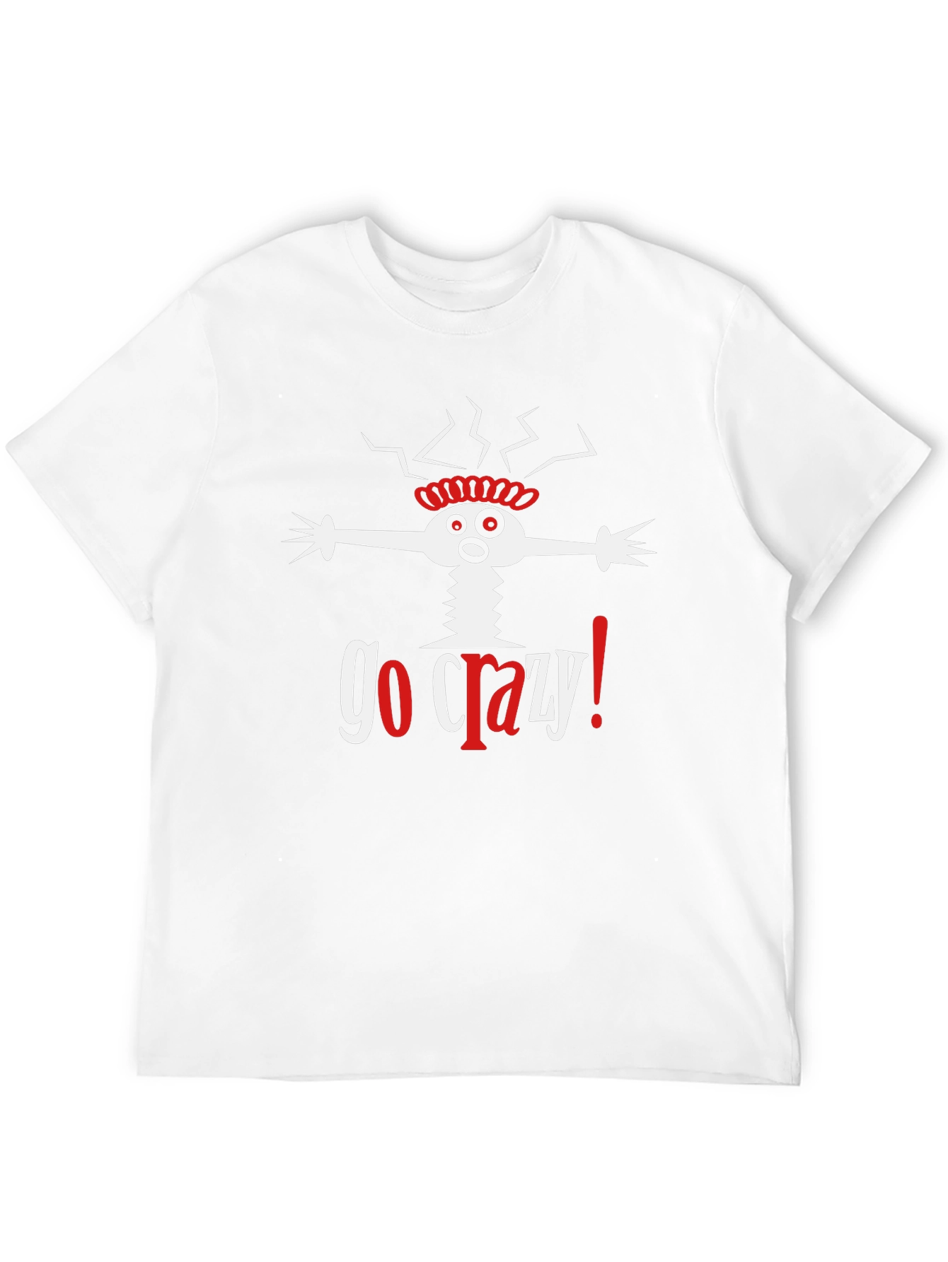 Black Go Crazy! Graphic Print Black T-Shirt view 12