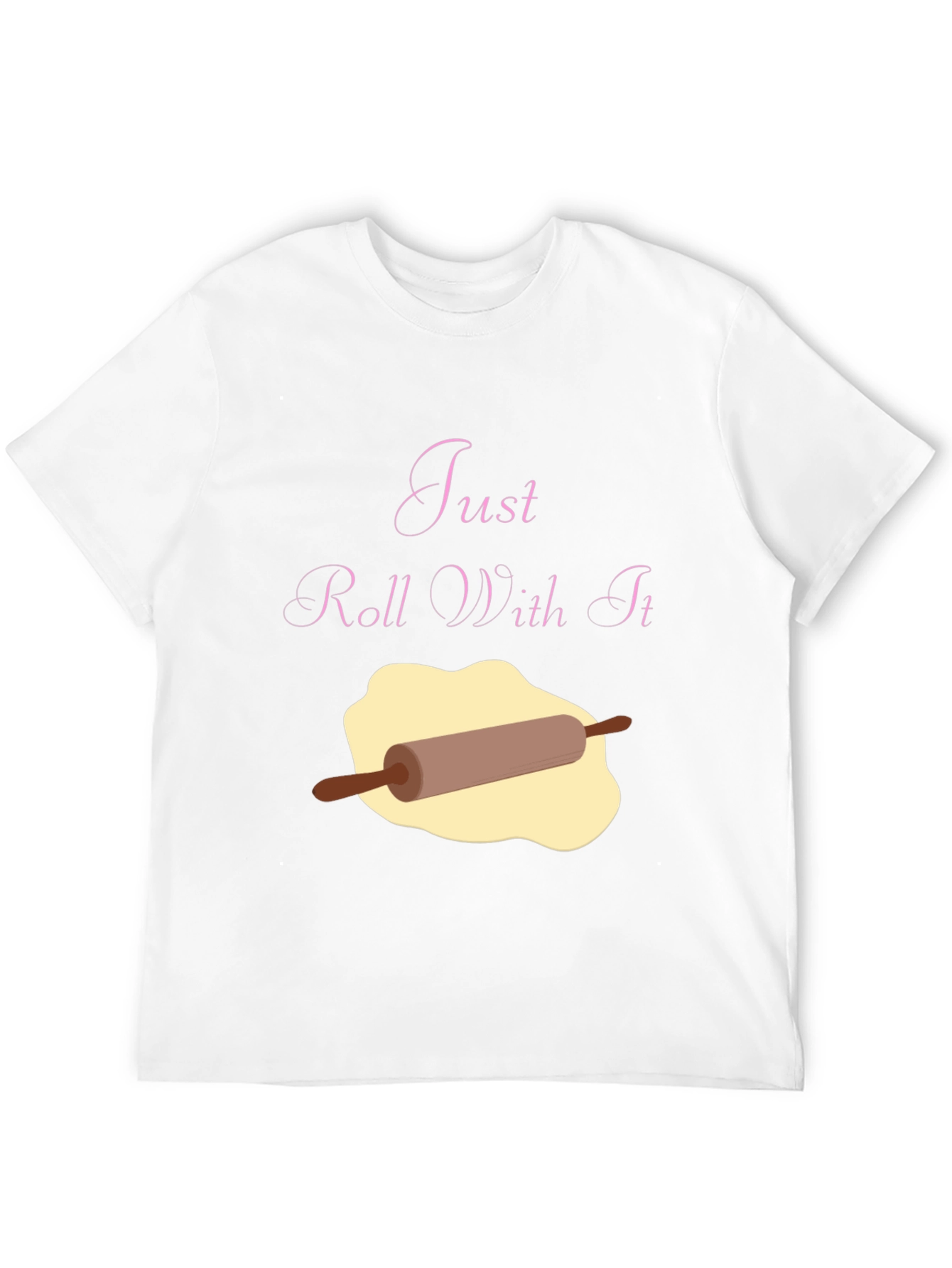 Black Just Roll With It Funny Baking T-Shirt view 12