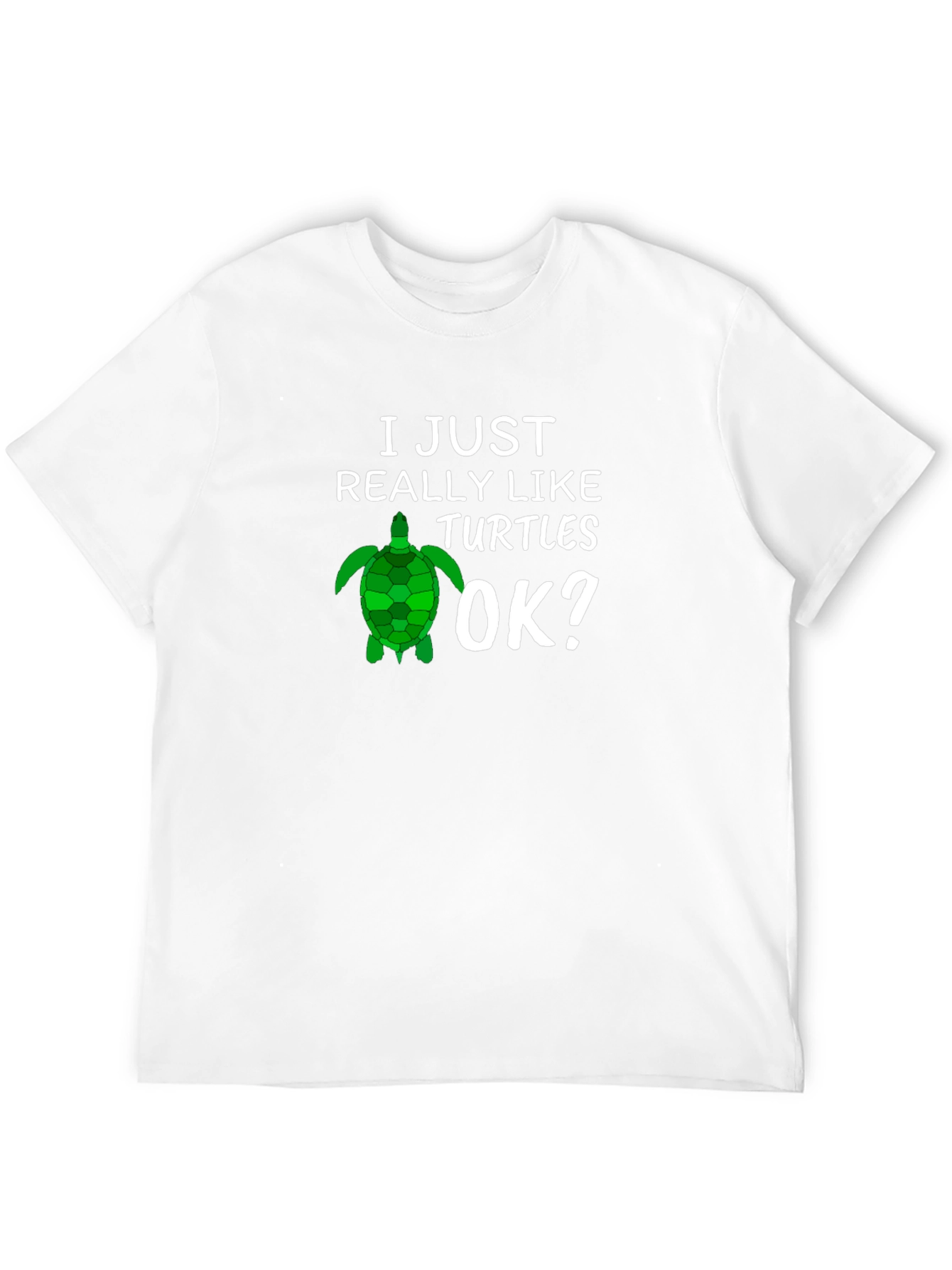 Black I Just Really Like Turtles OK? T-Shirt view 12