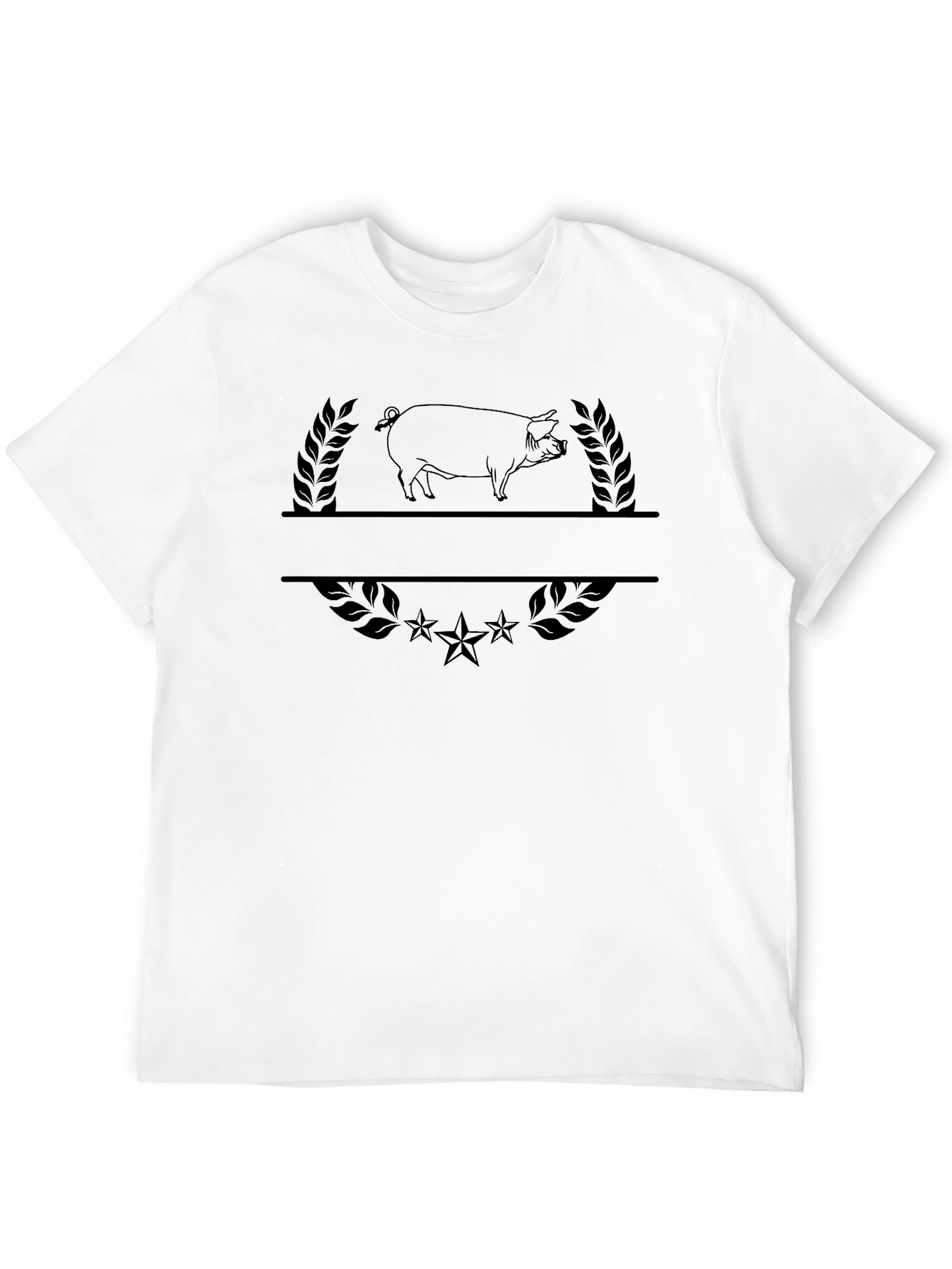 Black Pig Graphic Tee - Farm Animal T-Shirt view 12